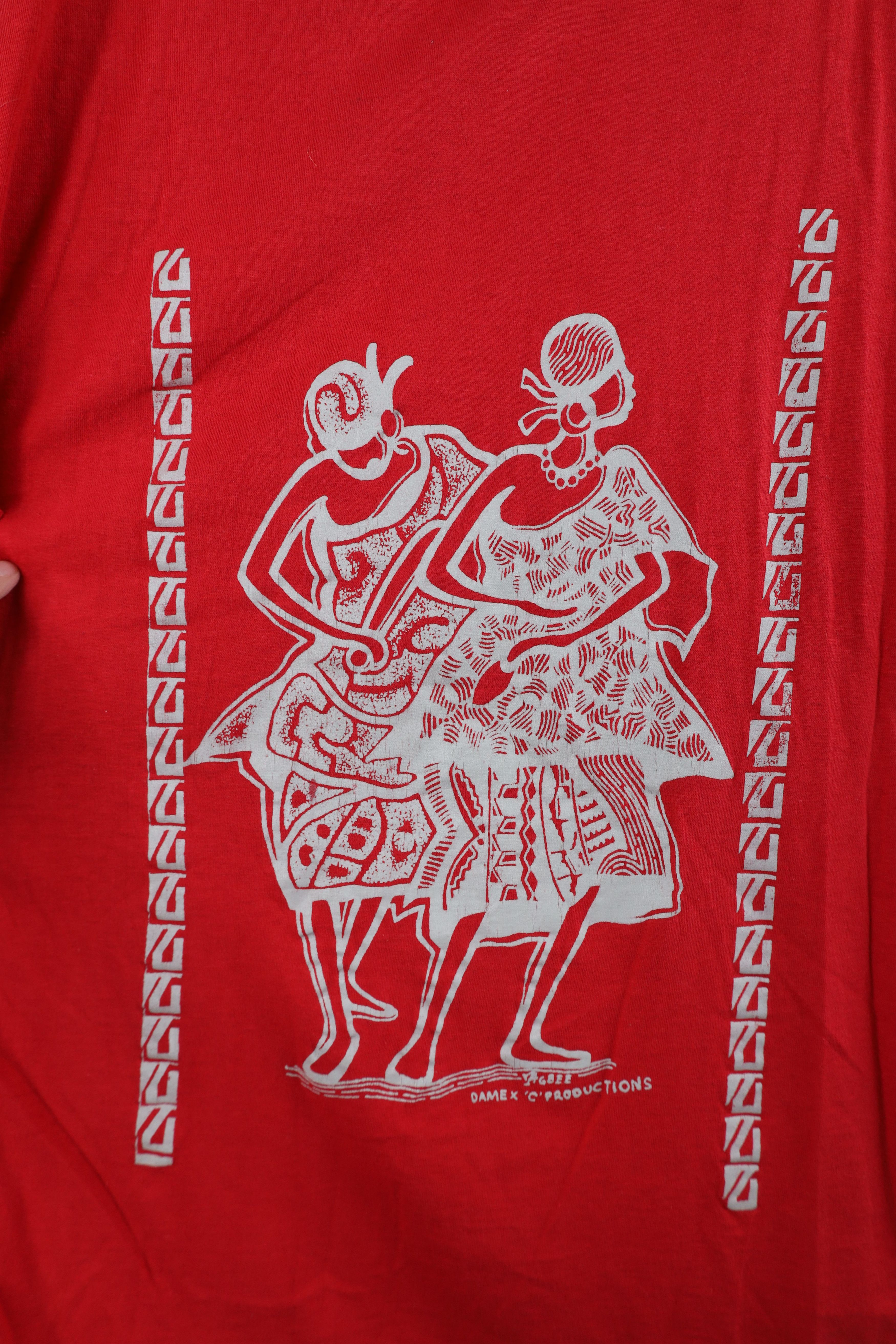 Vintage Vintage 90s Streetwear Tribal Art Short Sleeve T-Shirt Size US XL / EU 56 / 4 - 4 Thumbnail