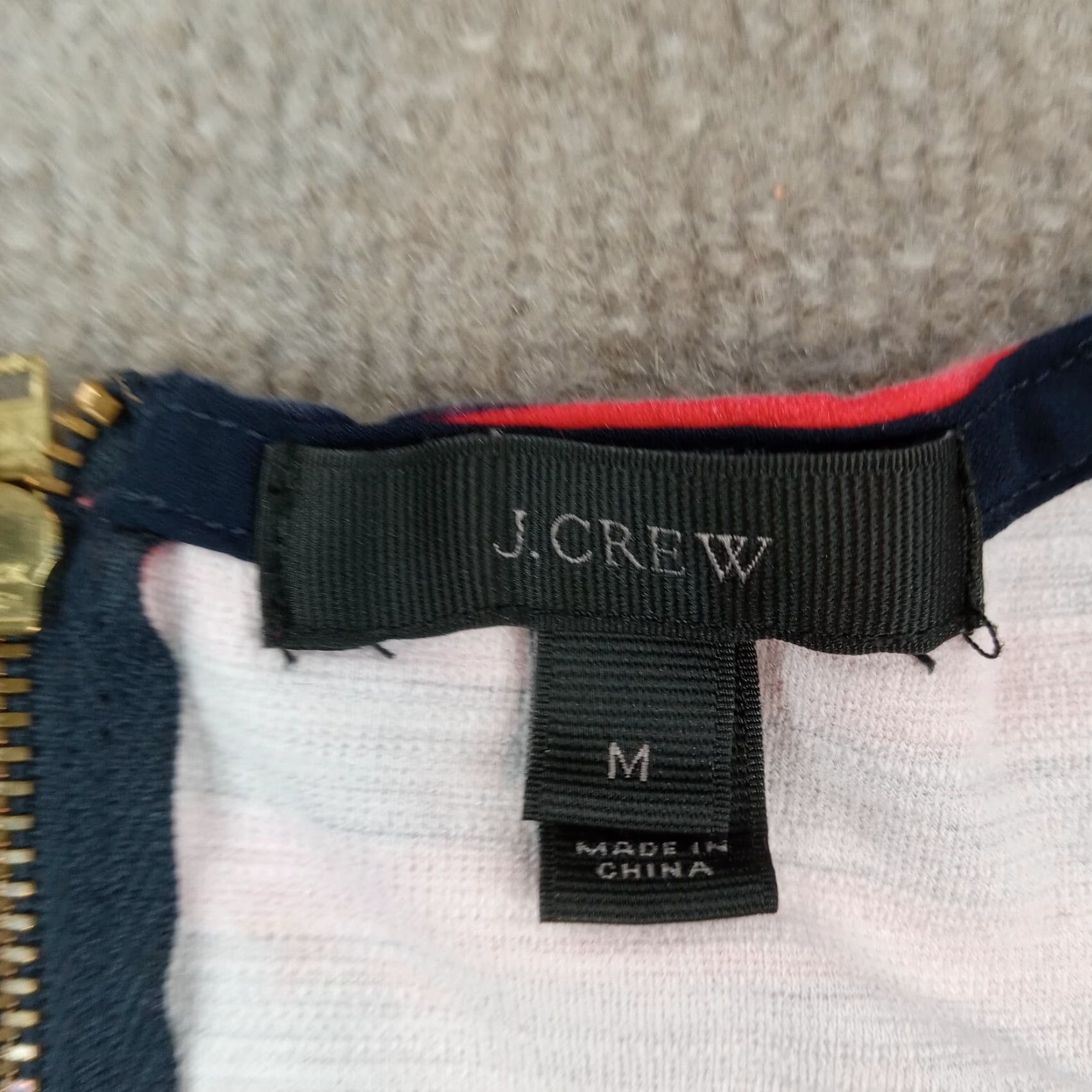 J.Crew J. Crew Dress Womens Medium Red Blue Striped Short Sleeve Fitted Stretch Size 32" / US 10 / IT 46 - 5 Thumbnail