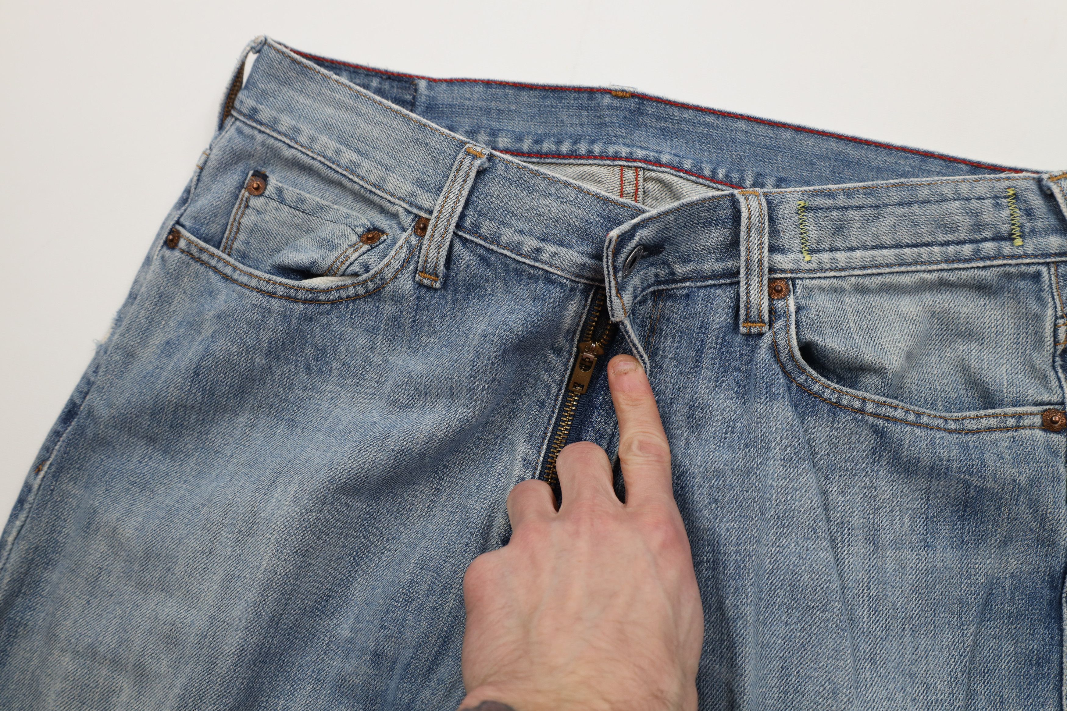 Guess Vintage 90s Y2K Guess Jeans Flared Wide Leg Denim Jeans Blue Size US 34 / EU 50 - 7 Thumbnail