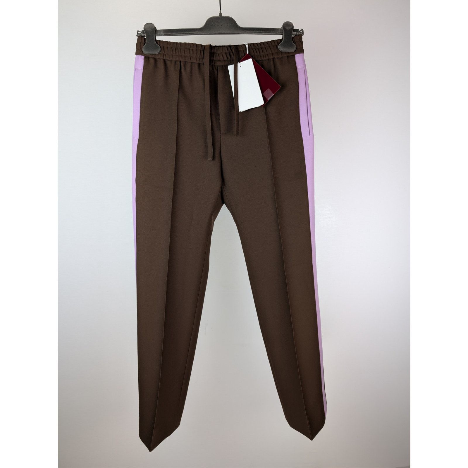 Gucci o1rshd1 Drawstring Fluid Drill Pants in Vanessa Brown / Mix Size US 32 / EU 48 - 2 Thumbnail