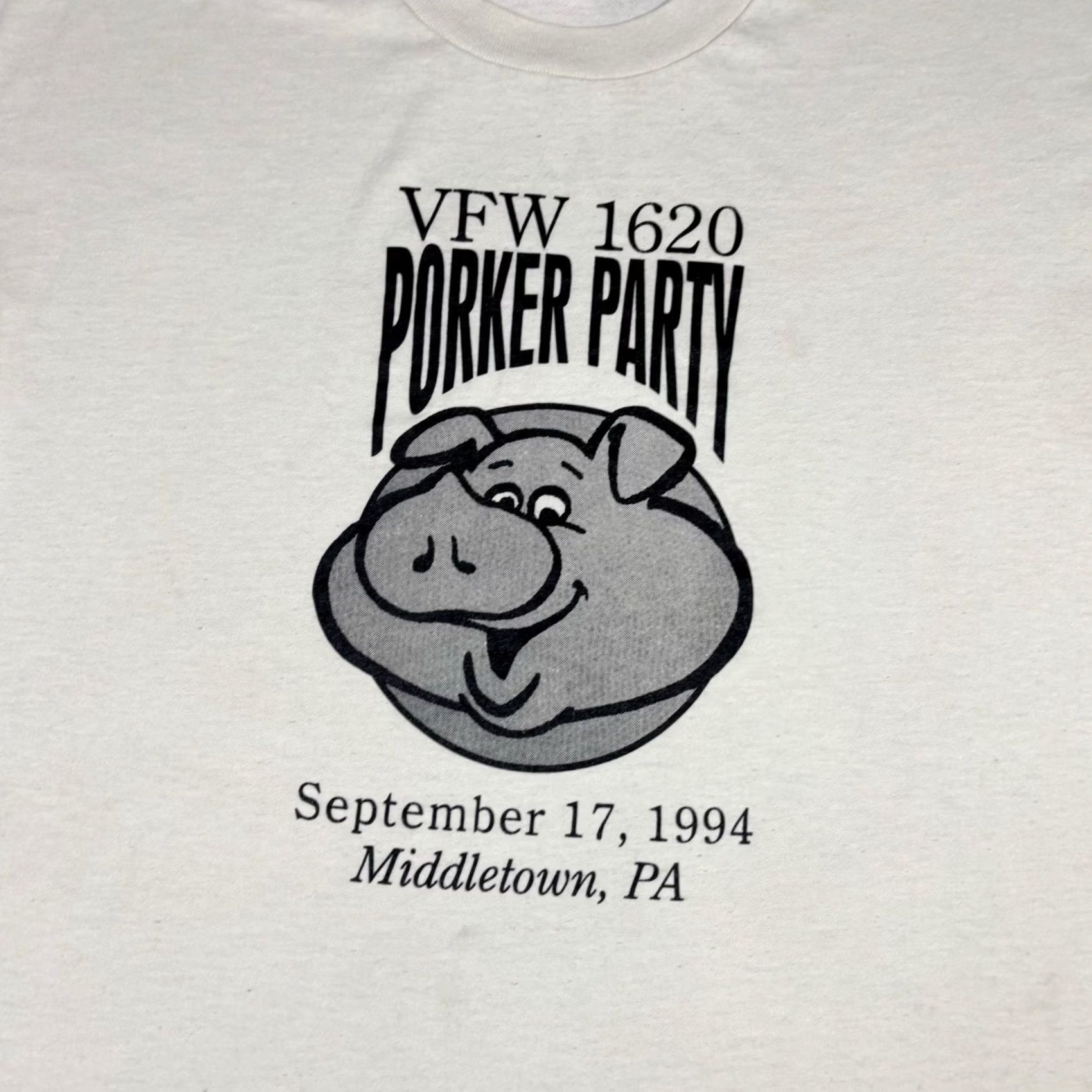 Vintage VINTAGE Pig Art T Shirt White Single Stitch 80s USA L Mens Size US L / EU 52-54 / 3 - 6 Thumbnail