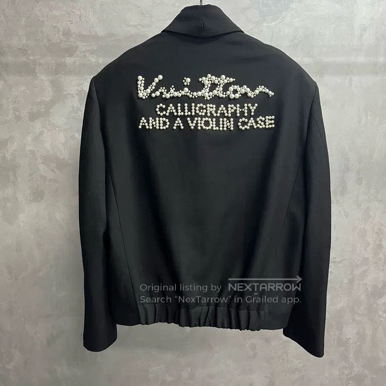 Louis Vuitton Louis Vuitton Black logo monogram beaded wool long-sleeved Size US M / EU 48-50 / 2 - 1 Thumbnail