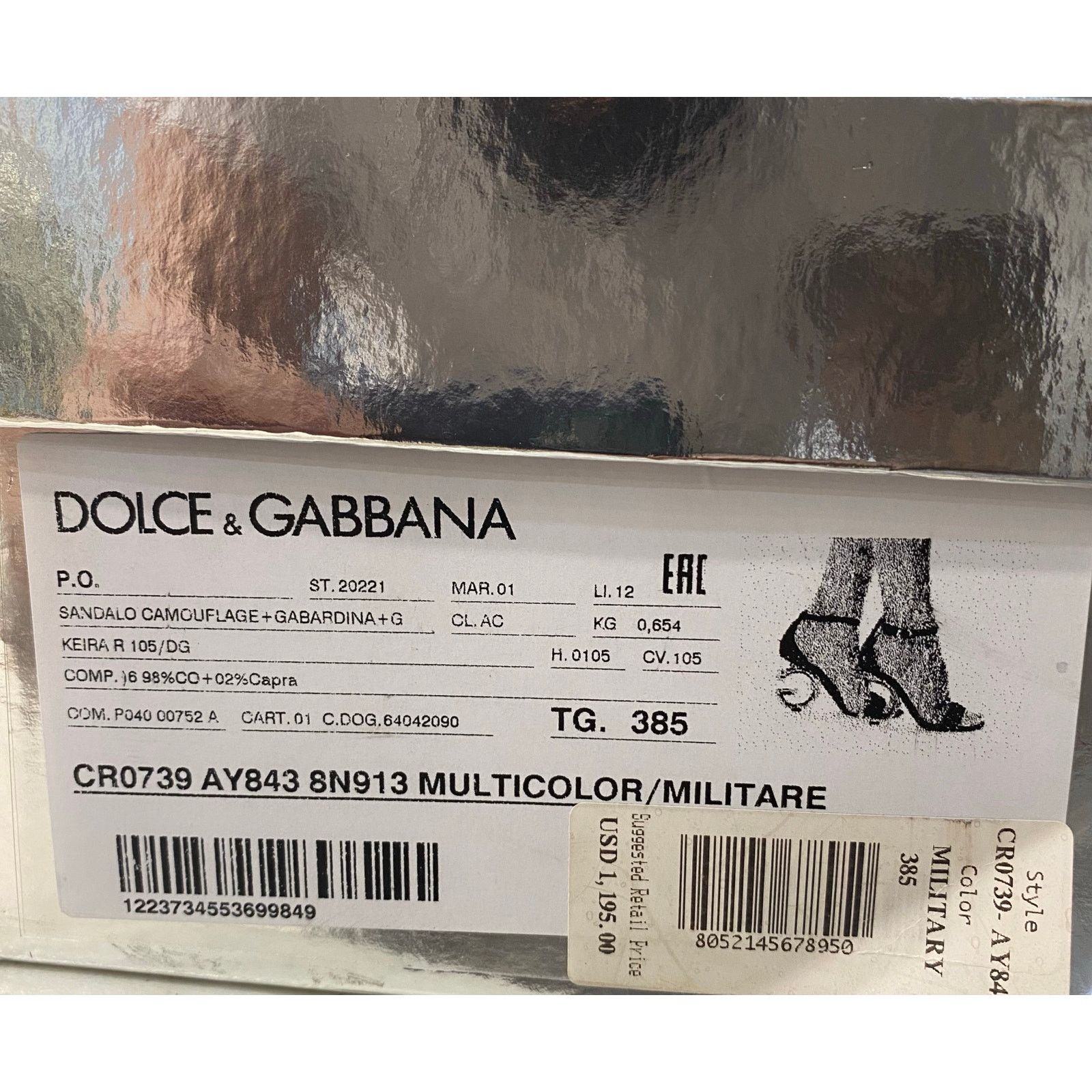 Dolce & Gabbana Dolce&Gabbana Keira Camouflage Sandals sz. 38.5 EU Size US 8.5 / IT 38.5 - 10 Thumbnail