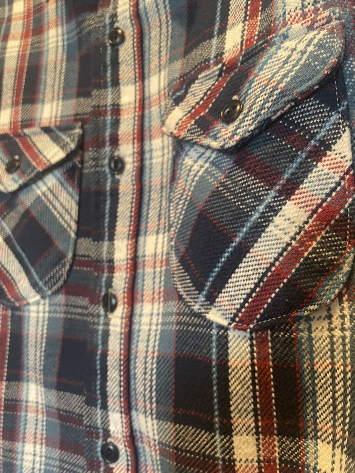 UES Japan UES Heavy Flannel Shirt - Navy Size US S / EU 44-46 / 1 - 4 Thumbnail