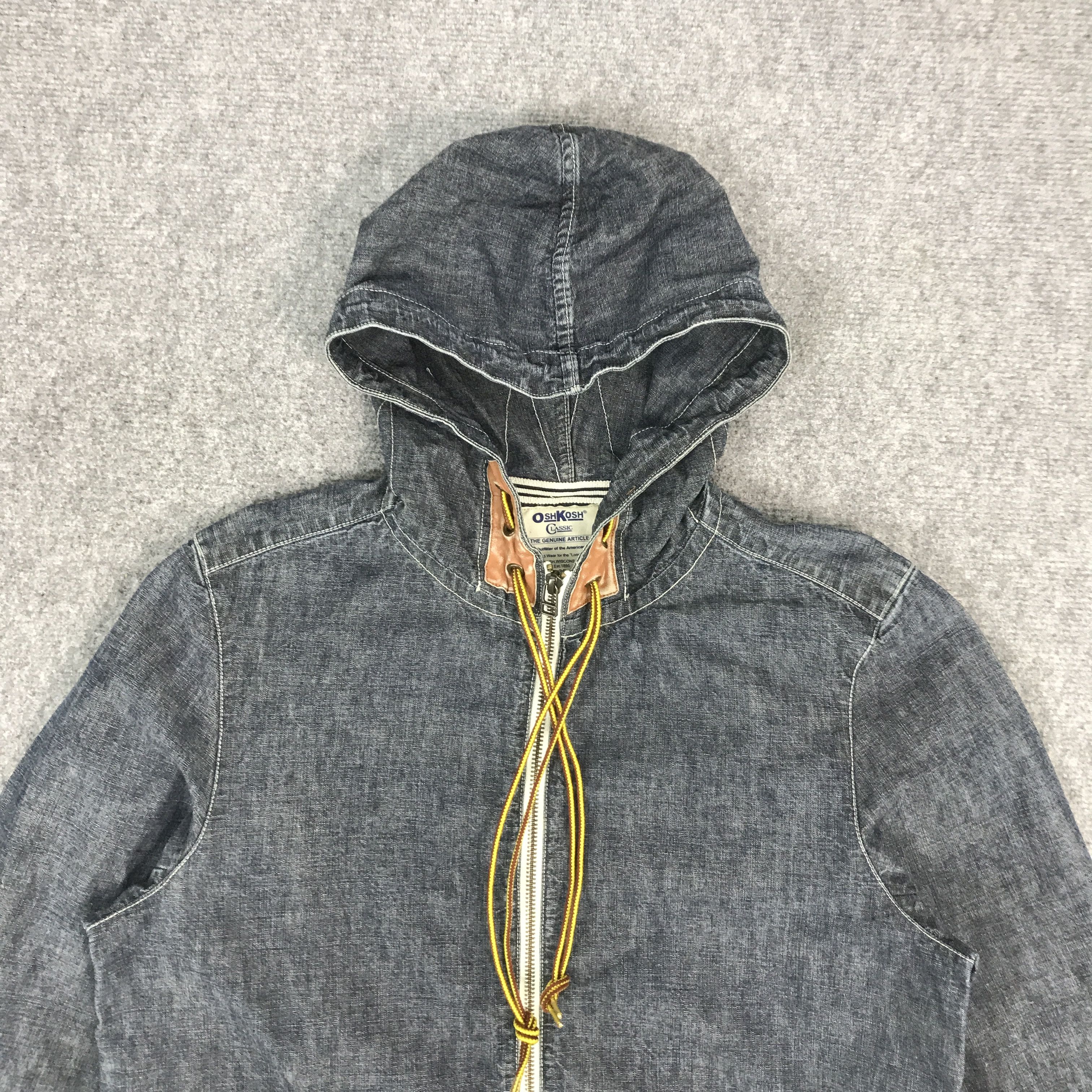 Japanese Brand × Oshkosh OSHKOSH DENIM THE GENUINE ARTICLE HOODIE JACKET Size US M / EU 48-50 / 2 - 3 Thumbnail