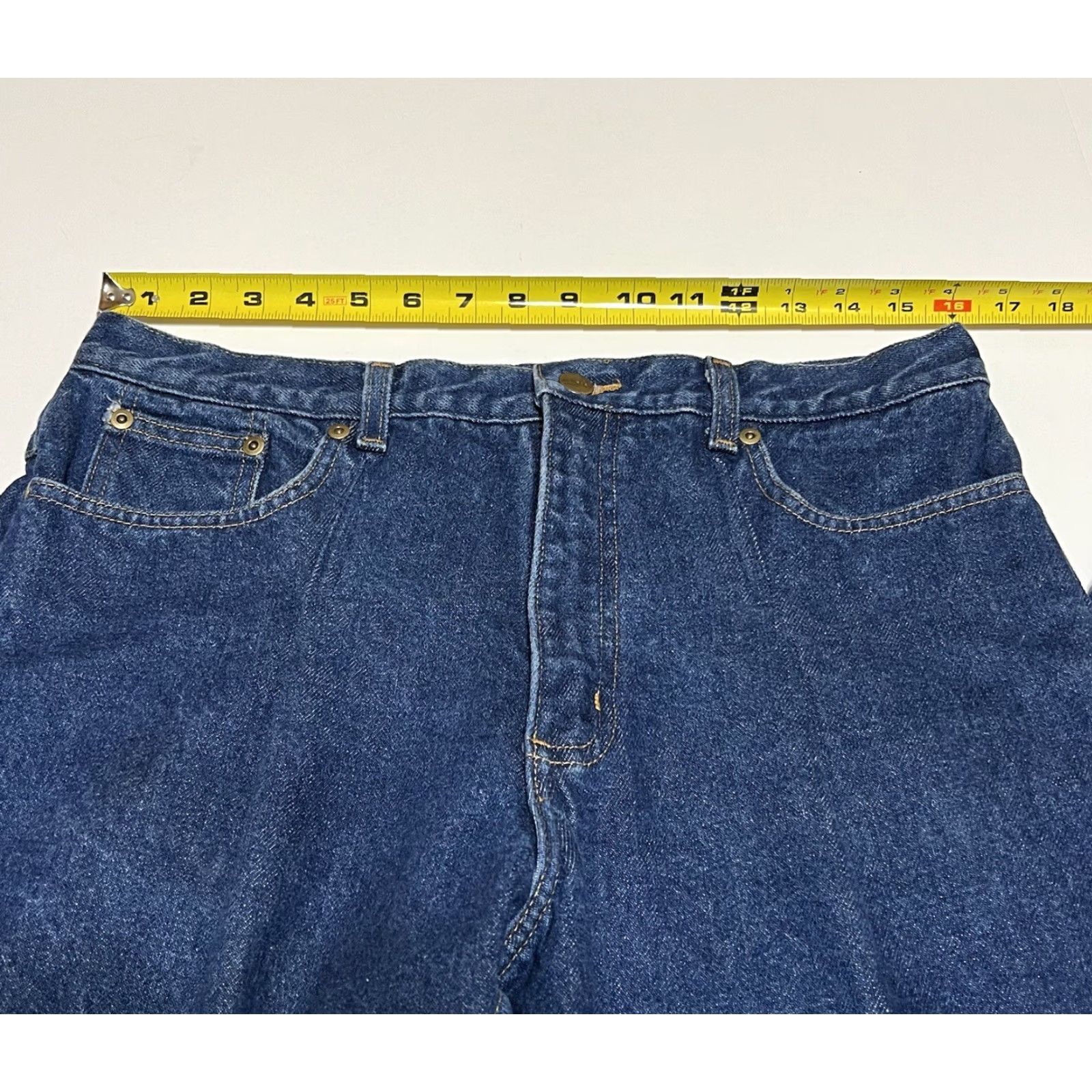 Vintage VINTAGE L.L. Bean Jeans Womens 32x29 Flannel Lined High Rise Tapered 5-Pocket Blue Winter Fall Spring USA Comfort Size 24" / US 00 / IT 34 - 3 Thumbnail