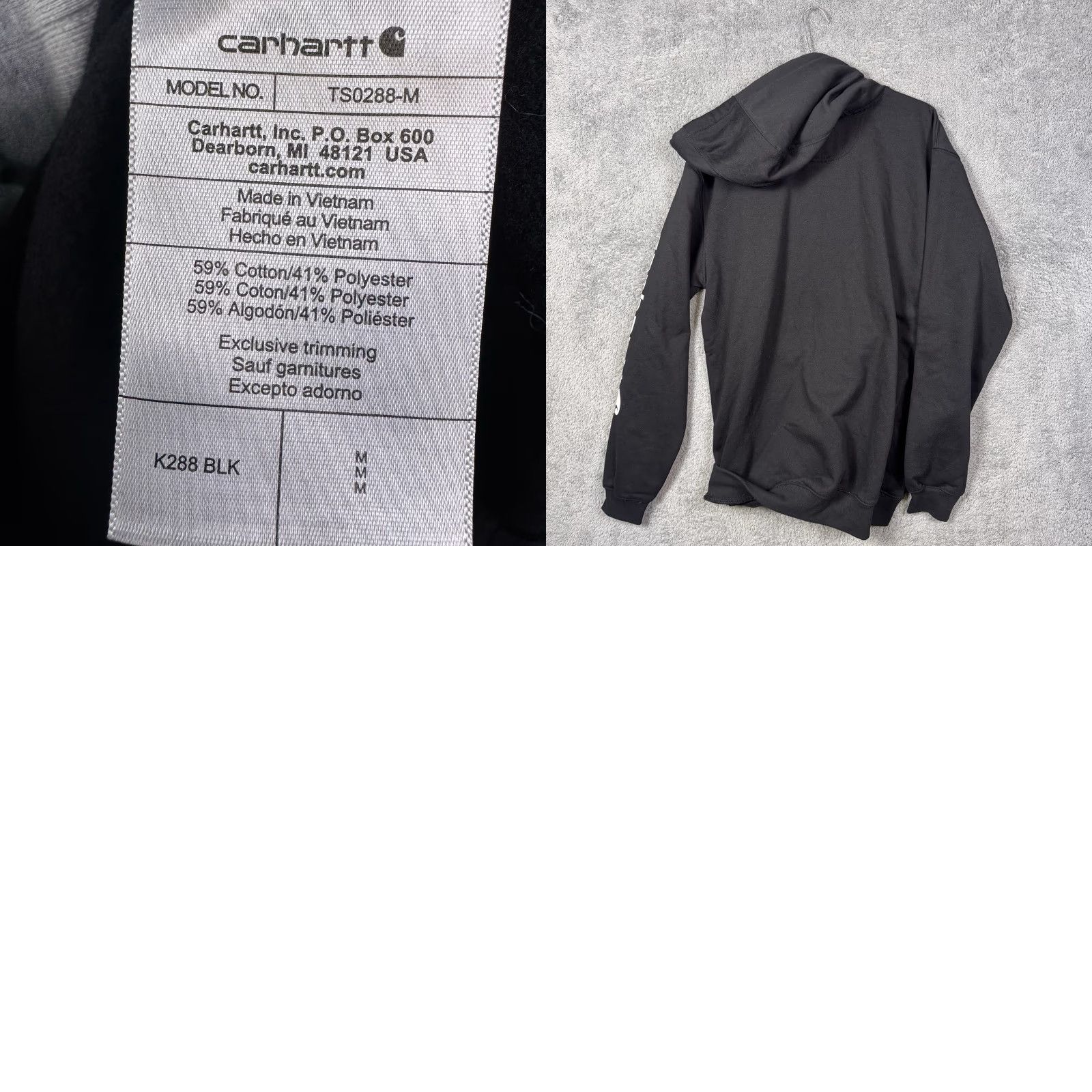 Carhartt Carhartt Hoodie Sweatshirt Men M Loose Pullover K288 TS0288-M Workwear Utility Slim? Relaxed? (Adapted) Size US M / EU 48-50 / 2 - 8 Thumbnail