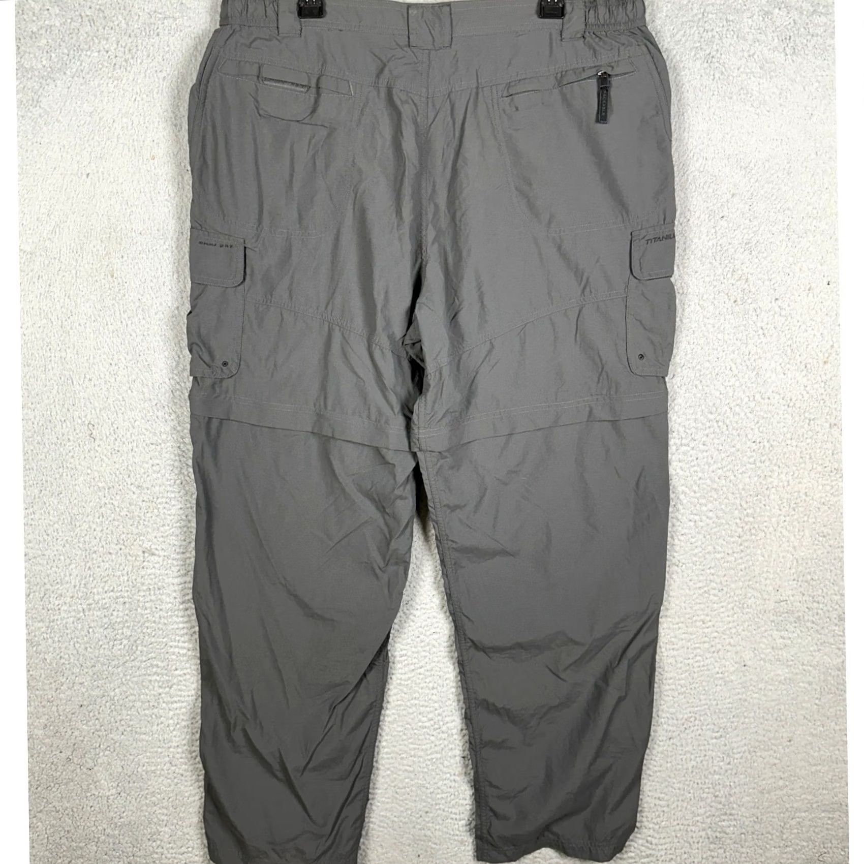 Vintage Columbia Titanium Pants Mens XL Grey Omni-Dry Convertible Cargo Hiking Camping Pants Size US 37 - 2 Thumbnail
