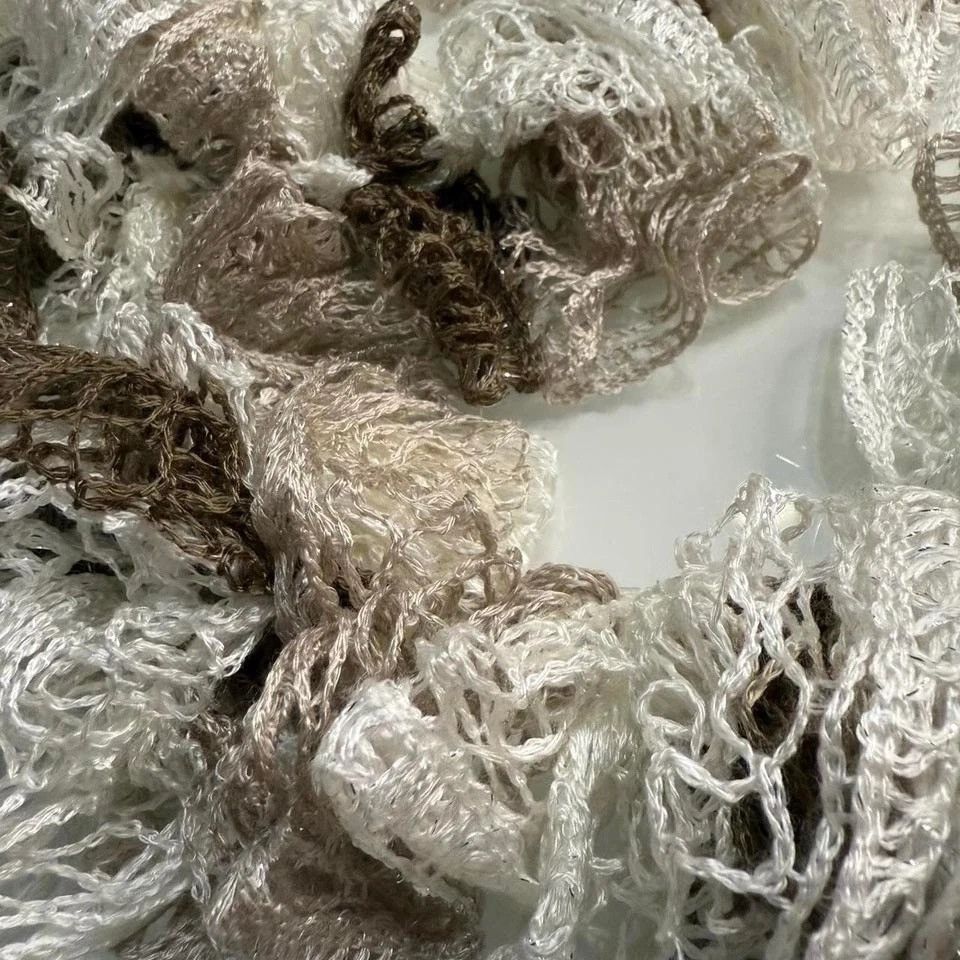 Other Handmade Ruffle Lace Scarf — 56" — Soft, Lightweight & Floun Size ONE SIZE - 4 Thumbnail