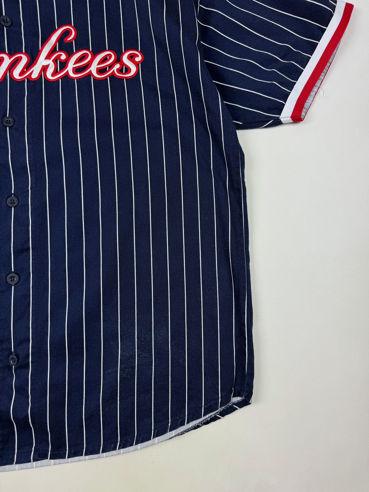 MLB × Starter × Vintage Vintage MLB New York Yankees Baseball Striped Jersey Size US XL / EU 56 / 4 - 2 Thumbnail