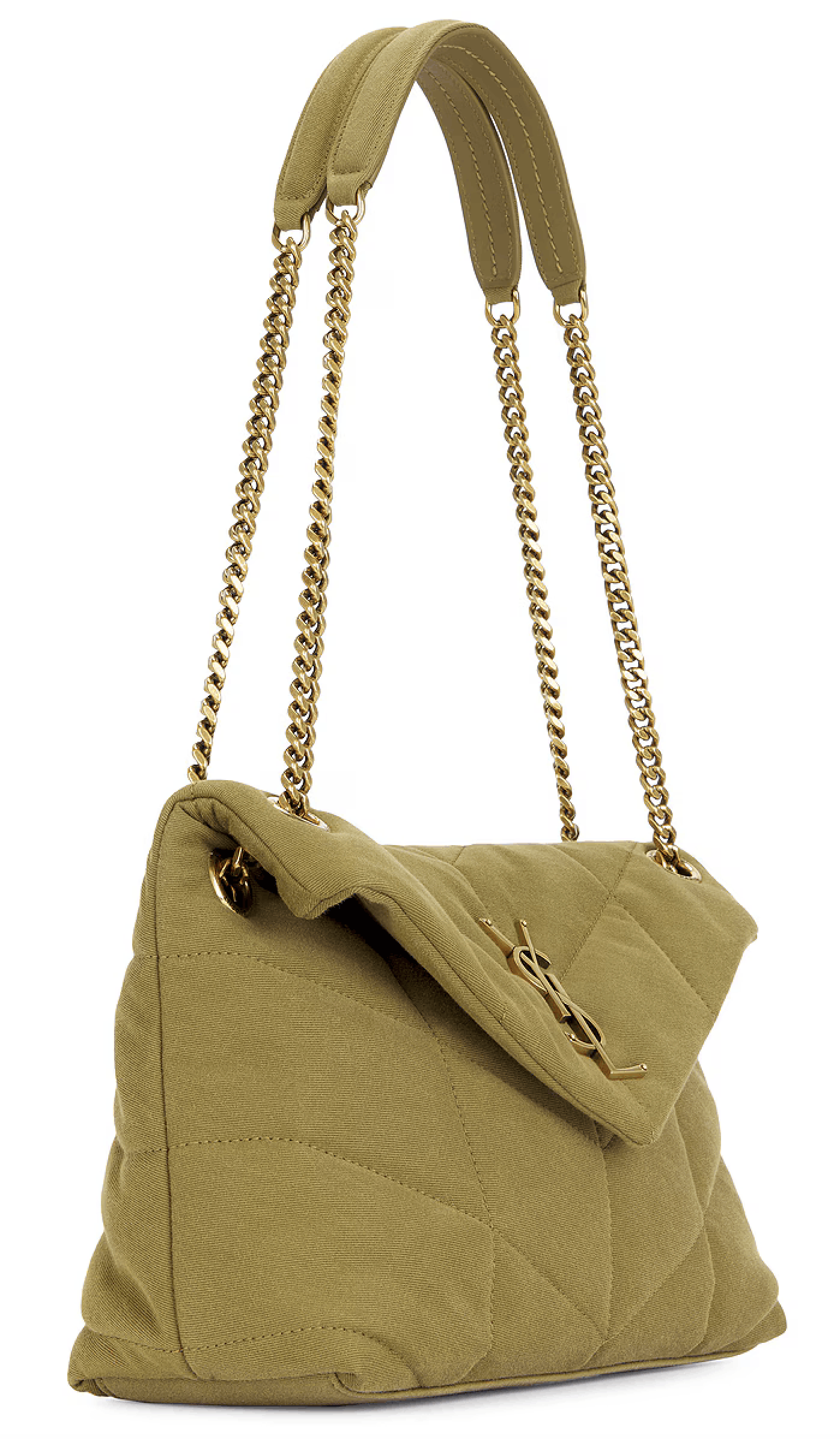 Saint Laurent Paris Saint Laurent Small Puffer Chain Fir Gold YSL Crossbody Bag Size ONE SIZE - 7 Thumbnail