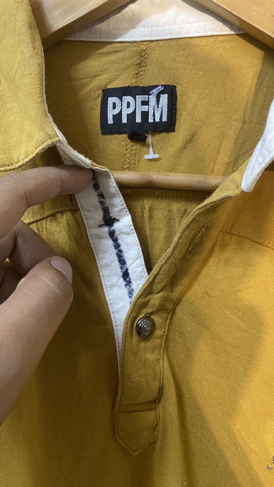 VINTAGE PPFM POLO TEE MUSTARD LARGE