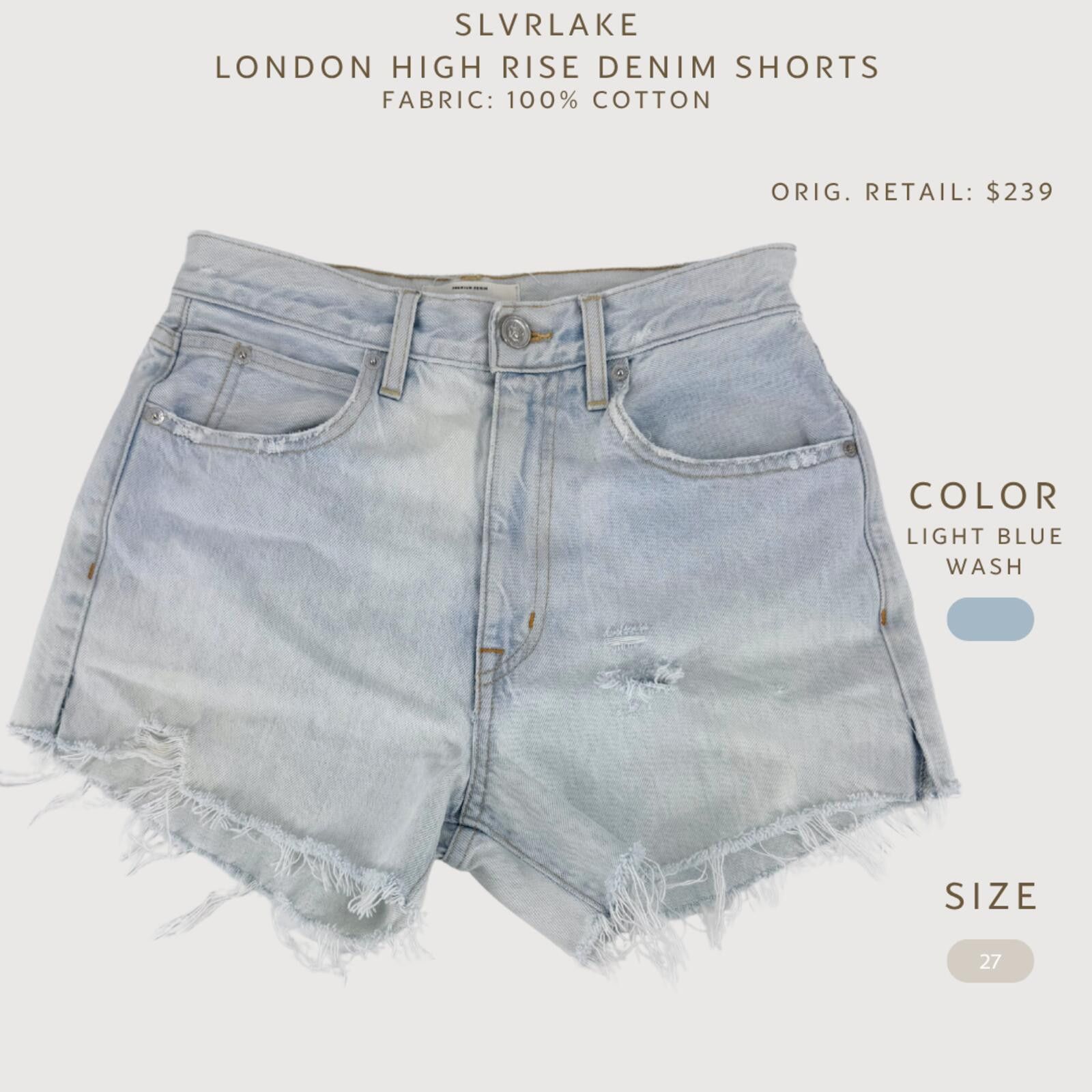 Other SLVRLAKE London High Rise Denim Shorts 27 Size 27" / US 4 / IT 40 - 2 Thumbnail