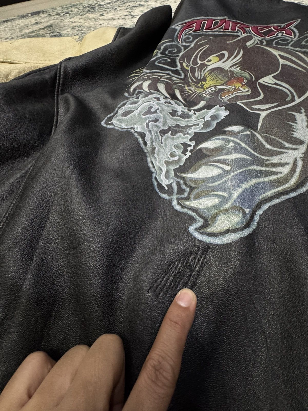 Avirex VINTAGE AVIREX USA VARSITY DRAGON LEATHER JACKET Size US XXL / EU 58 / 5 - 19 Thumbnail