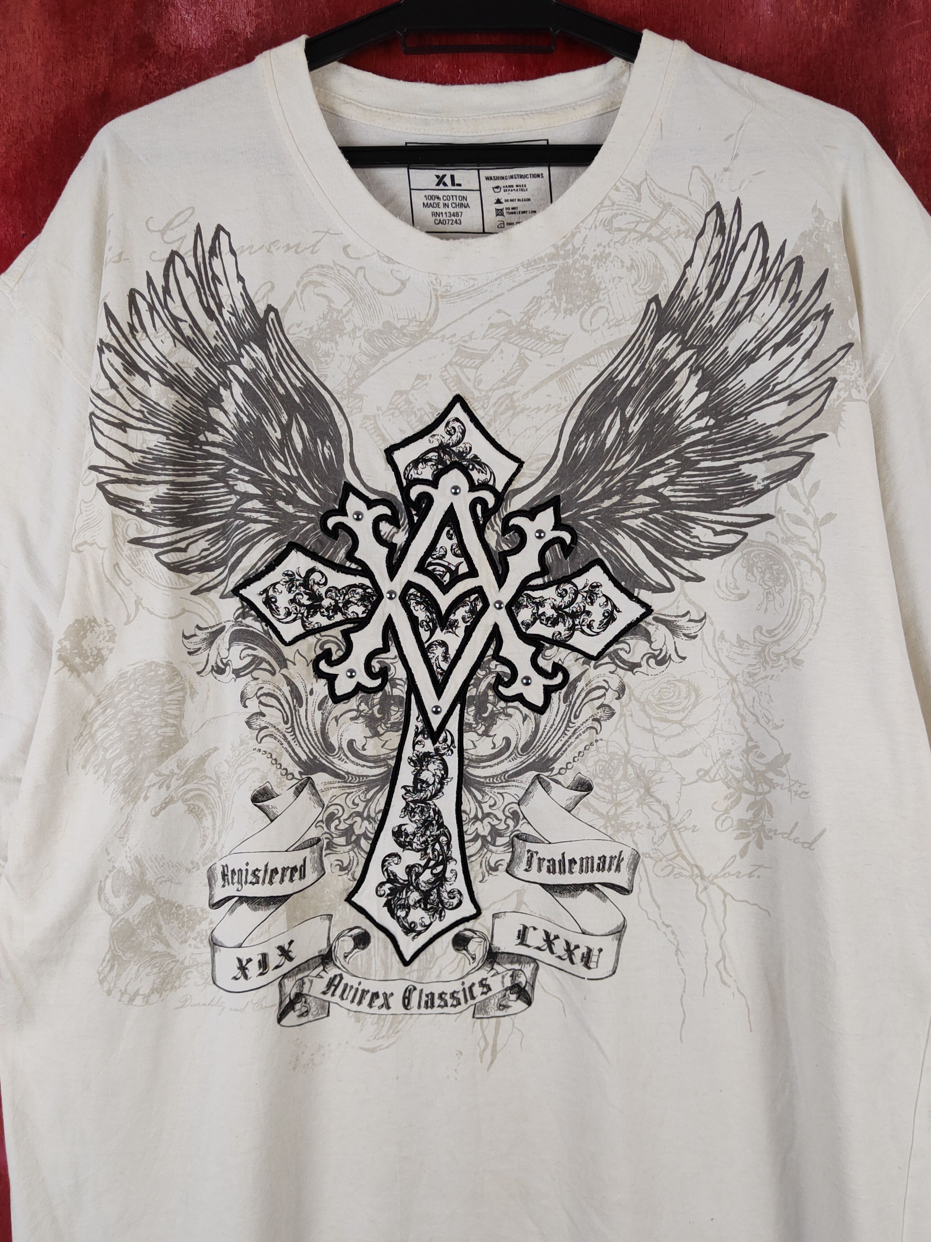 Avirex Avirex White Short Sleeve T-shirts #S2294 Size US XL / EU 56 / 4 - 3 Thumbnail