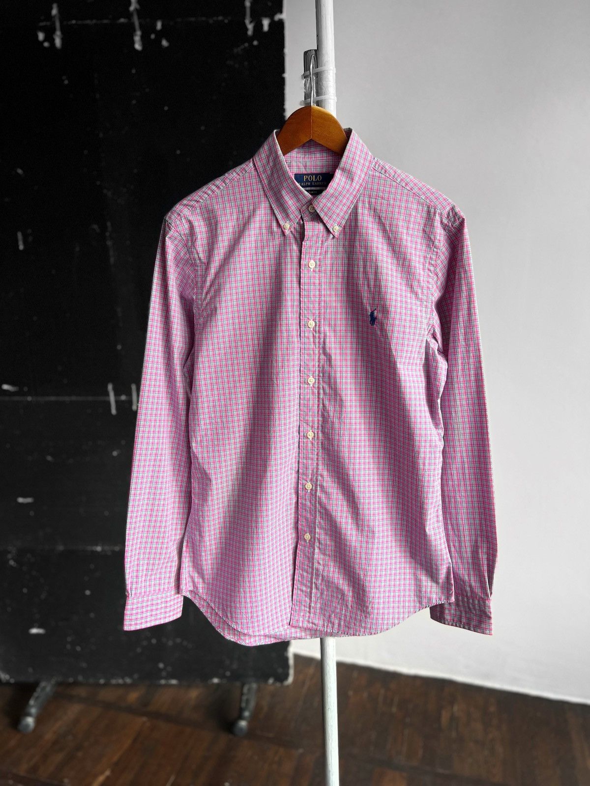 Polo Ralph Lauren × Ralph Lauren Polo Ralph Lauren Mens Slim Fit Checked LS Button Down Shirt Size US M / EU 48-50 / 2 - 1 Thumbnail