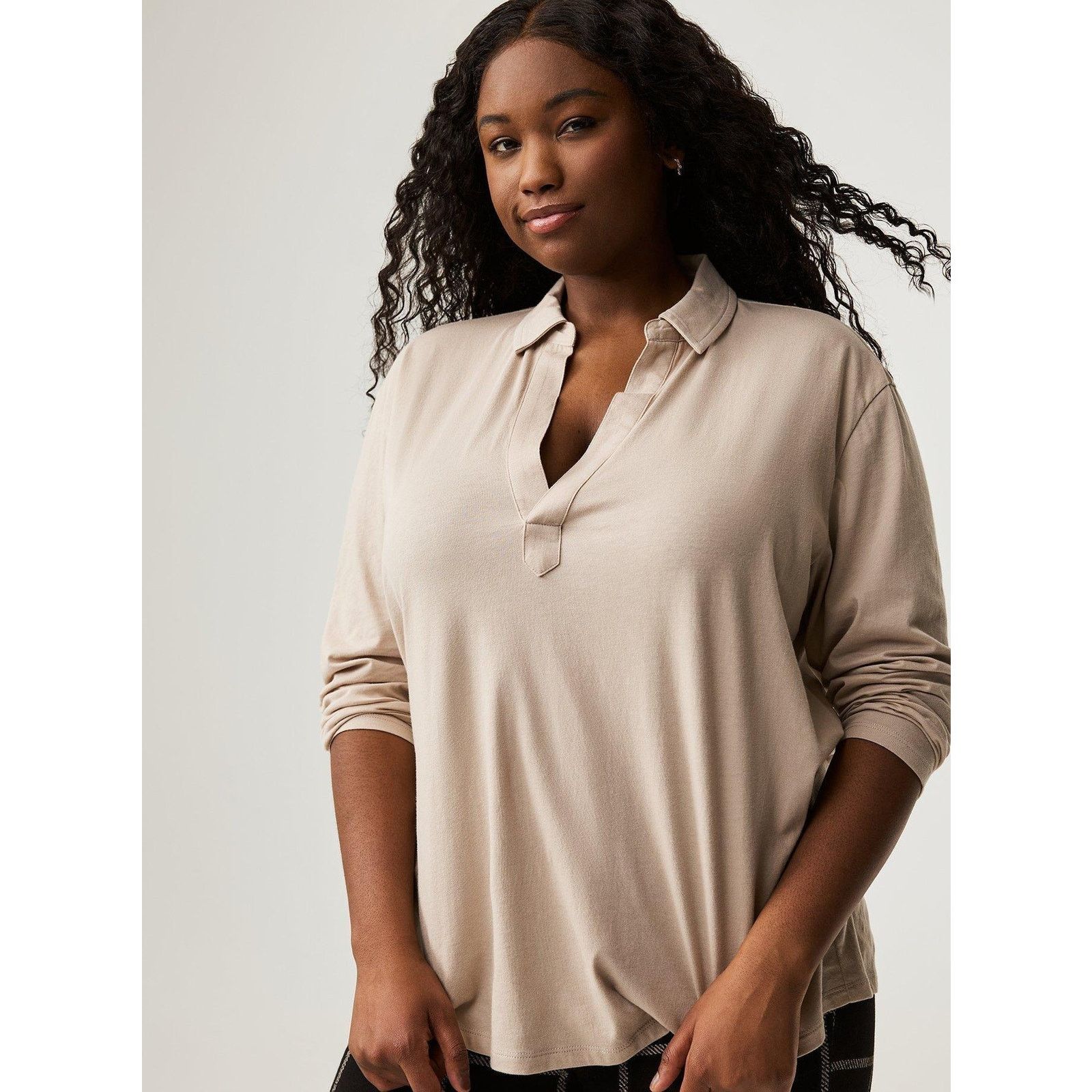 Torrid NWT Torrid Tea Stain Heritage Jersey Long Sleeve Tee 2 2X Size XXL / US 16-18 / IT 52-54 - 1 Thumbnail