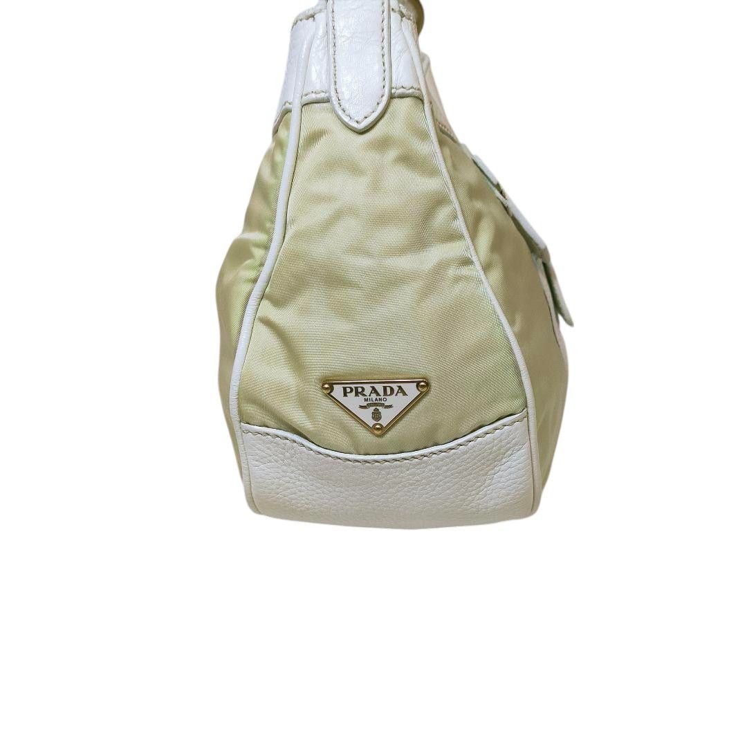 Prada Prada - One Shoulder Bag Triangle Logo Leather White Handbag Size ONE SIZE - 4 Thumbnail