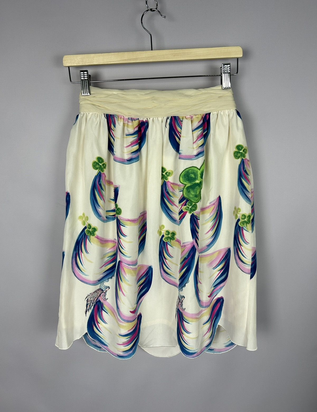 Designer × Japanese Brand × Tsumori Chisato Tsumori Chisato Floral Animal Printed Silk Skirt Size 3 / L Size 32" / US 10 / IT 46 - 17 Thumbnail