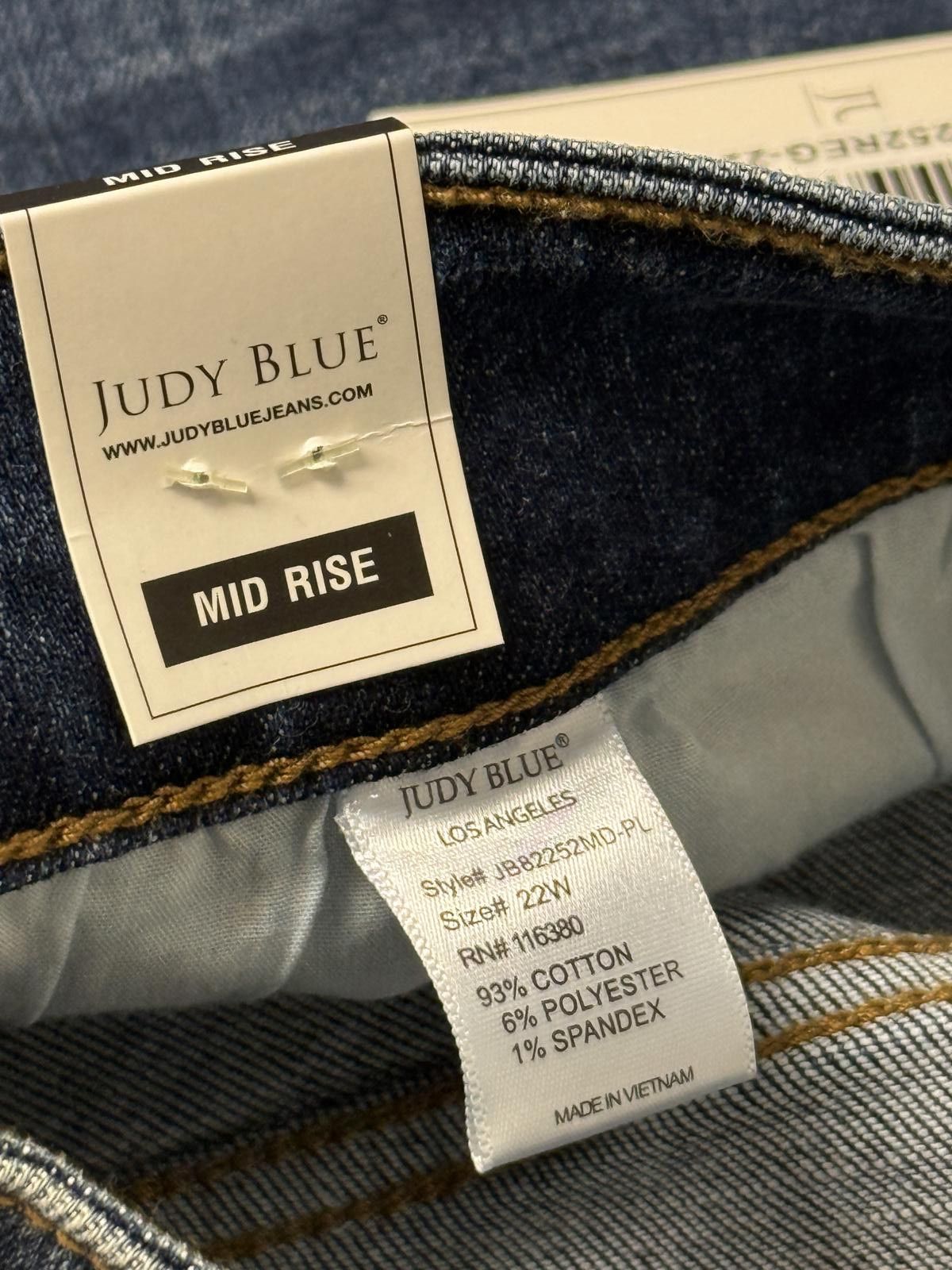 Other Judy Blue Jean Mid-Rise Skinny with Handsanding NWT Size 22W Size 42" / US 20 - 4 Thumbnail