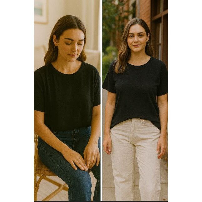 Other Spenser Jeremy Woman's Black M Top Luxe Soft Stretch Silk Size M / US 6-8 / IT 42-44 - 1 Thumbnail