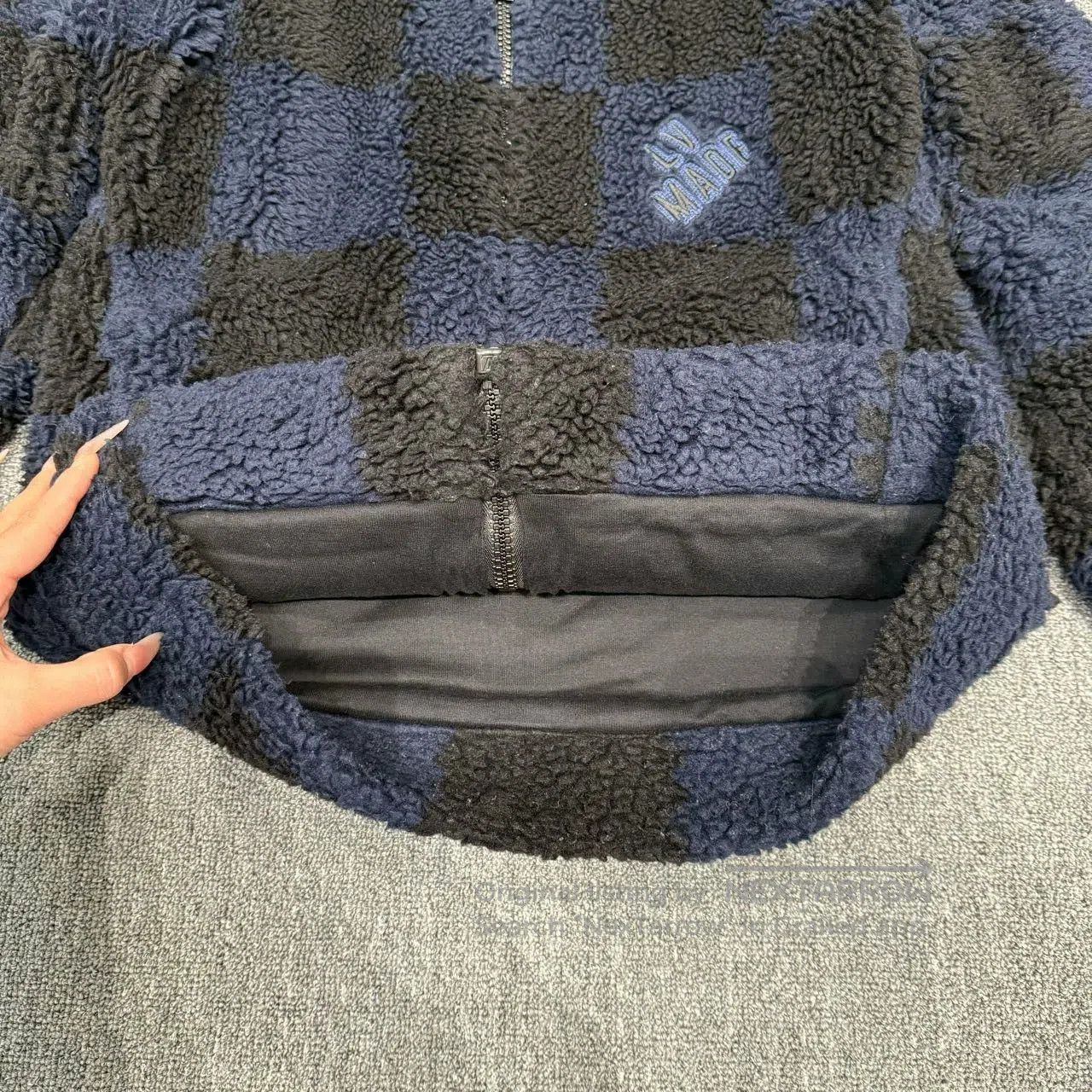Louis Vuitton blue and black checkered fleece jacket. Size US M / EU 48-50 / 2 - 5 Thumbnail