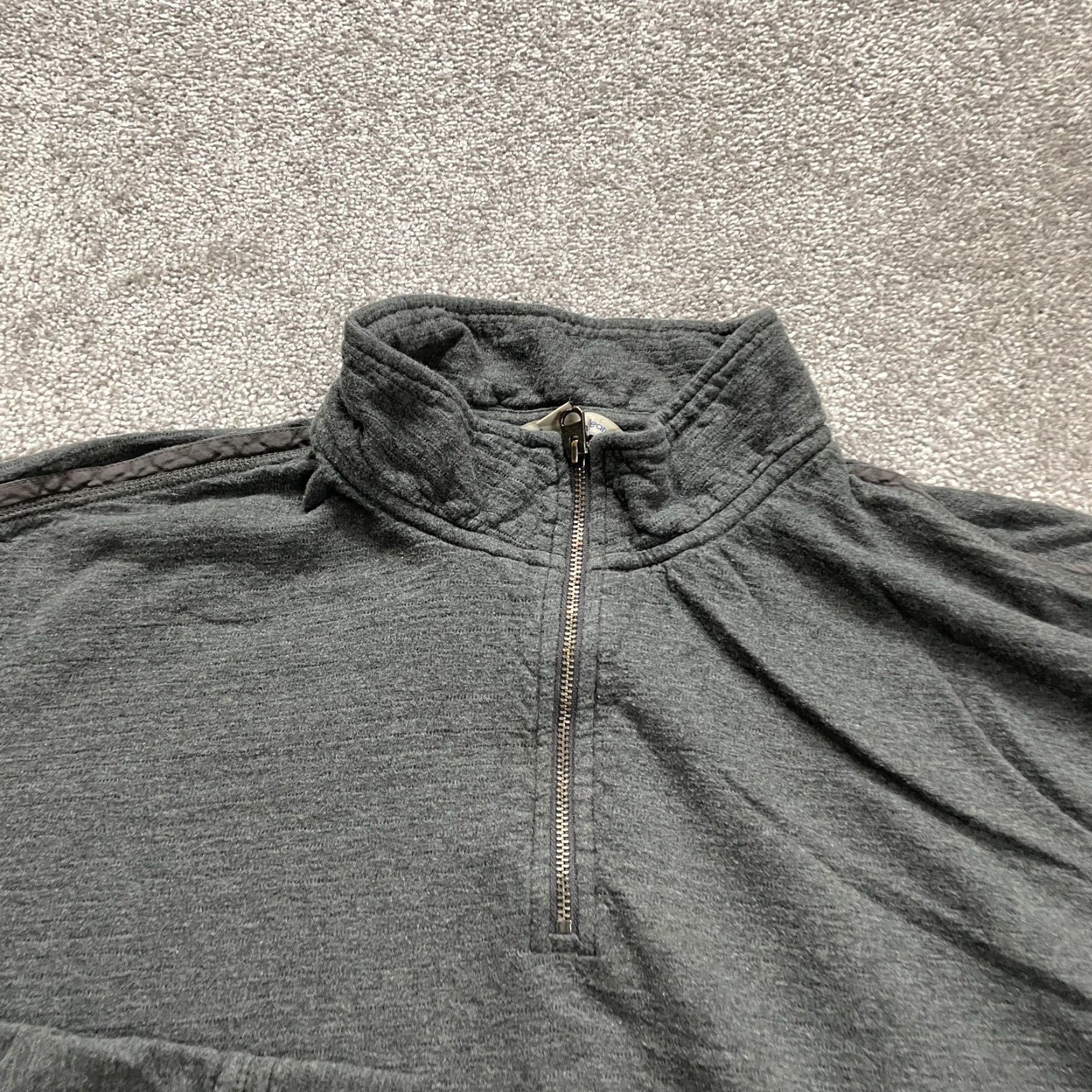 Calvin Klein VINTAGE Calvin Klein Jeans Men's Sweatshirt 1/4 Zip Pullover XL Gray Cotton Mock Neck Casual Active Size US XL / EU 56 / 4 - 3 Thumbnail