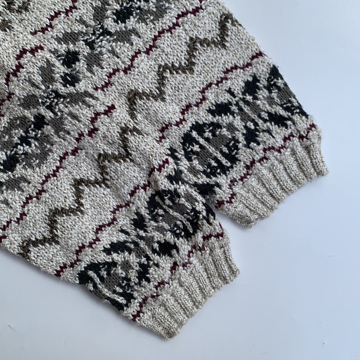 Coogi Knitwear vintage jumpers pattern grandpa sweater by Woolrich Size US XL / EU 56 / 4 - 4 Thumbnail
