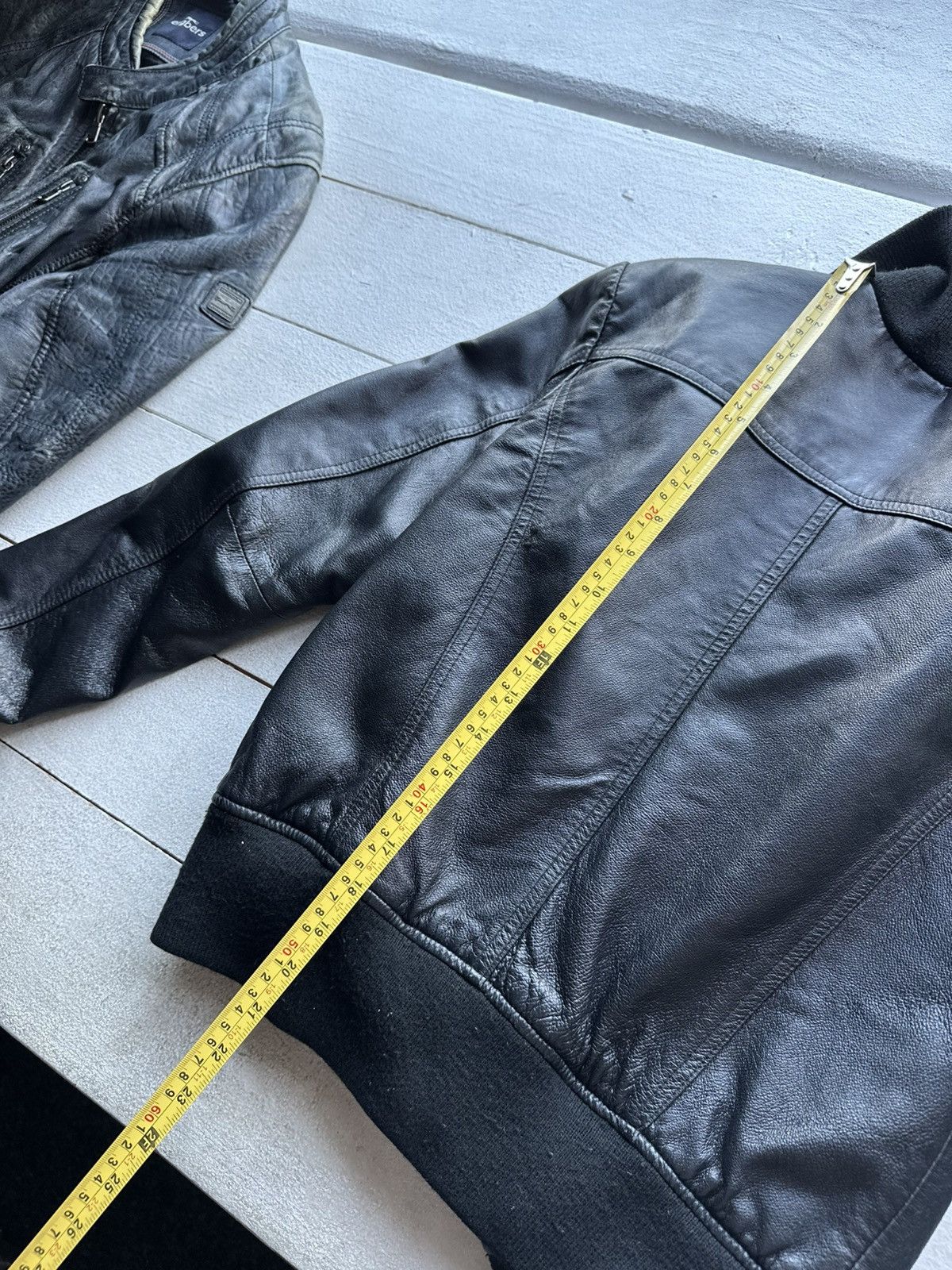Other 🚨Y2K RICK OWENS TYPE DIRTY SLIM FIT ZIP LEATHER JACKET Size L / US 10 / IT 46 - 10 Thumbnail