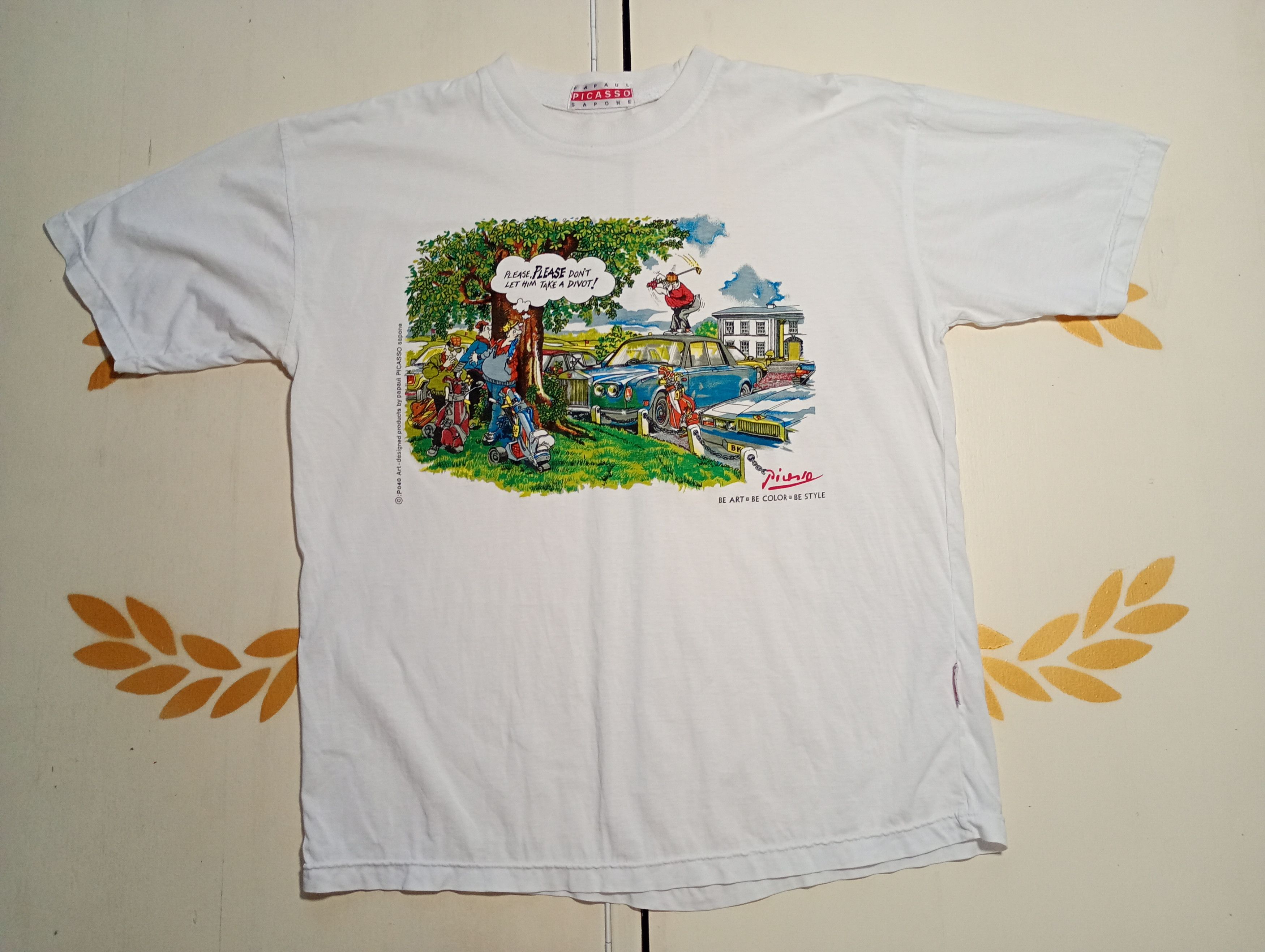 Vintage Papaul Picasso Sapone T-Shirt Vintage 90's Size US L / EU 52-54 / 3 - 2 Thumbnail