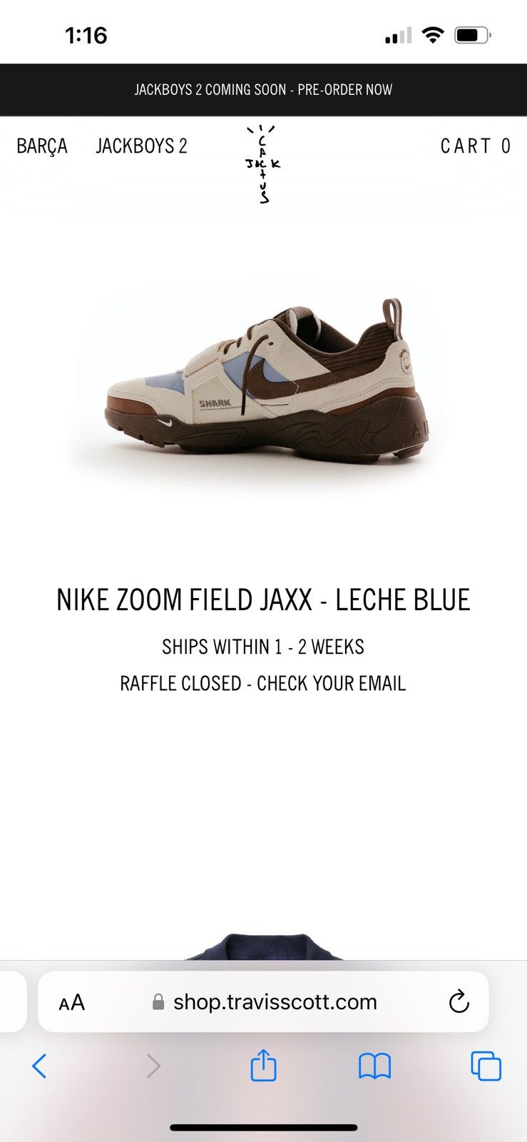 Nike × Travis Scott Travis scott Nike zoom filed jaxx Size US 10.5 / EU 43-44 - 2 Thumbnail