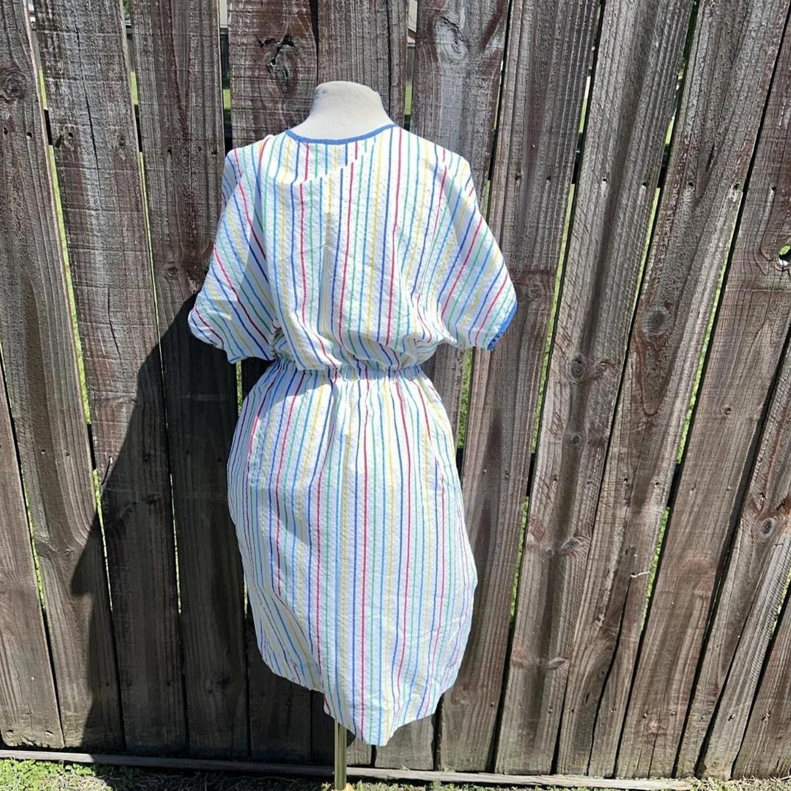 Other Vintage Rainbow Dress Striped Pin Up Small To Medium. Size ONE SIZE - 3 Thumbnail