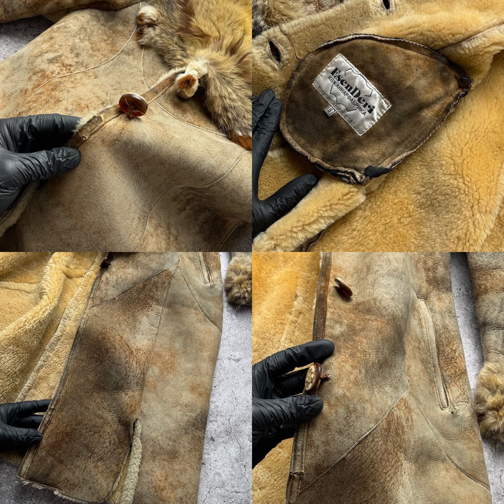 Japanese Brand Vintage Real Sheepskin Faded Coat C668(V288) Size S / US 4 / IT 40 - 7 Thumbnail