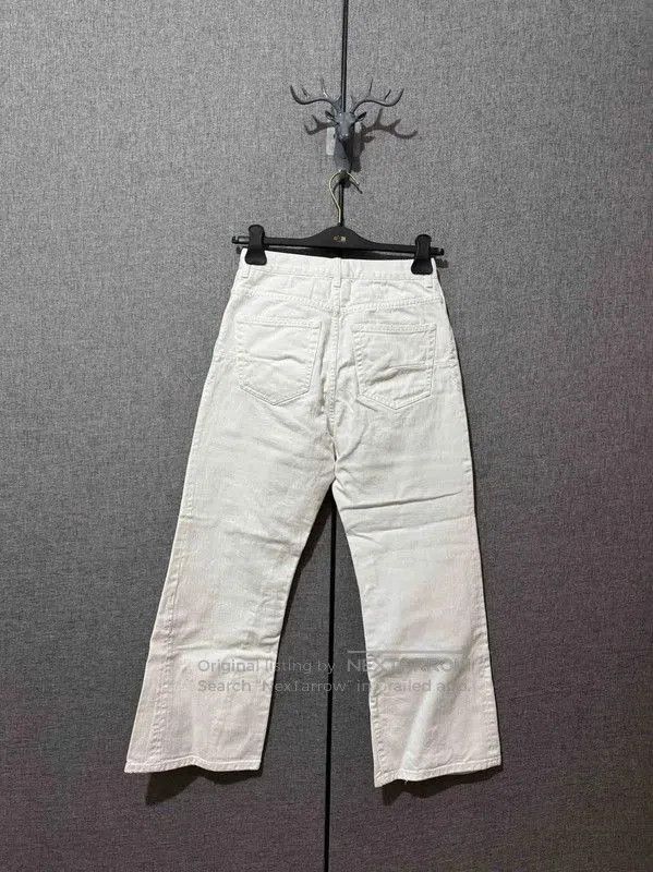 Dior Dior White Cotton Embroidered Casual Pants . Size 23" - 1 Thumbnail