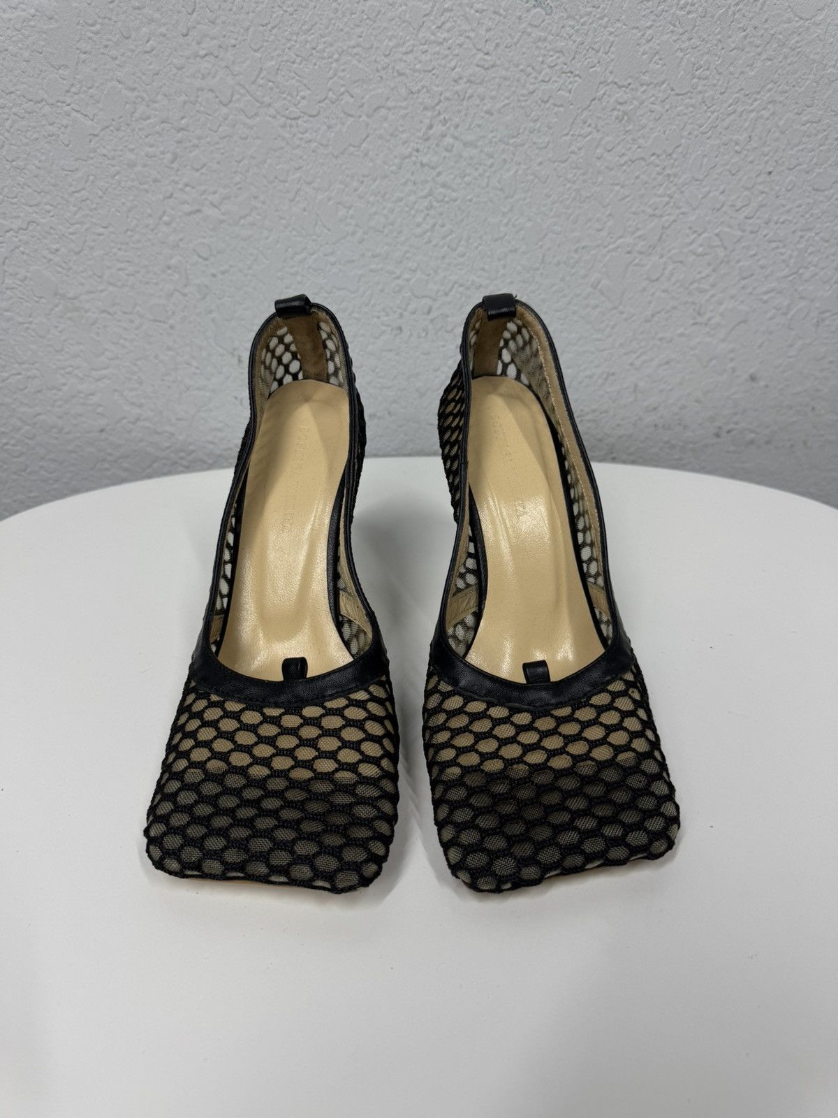 Bottega Veneta Vintage Bottega Veneta Black Net Mesh Leather Sandal Heel Size US 8 / IT 38 - 3 Thumbnail