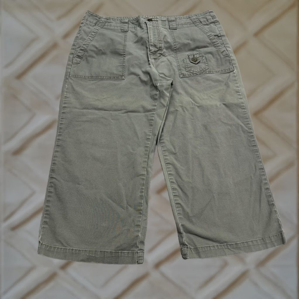 Dockers DOCKERS Cargo Pants Womens 12 Olive Green Canvas Cotton Spandex High Rise Straight Front Casual Streetwear Outdoor Group: Pants Size 34" / US 12 / IT 48 - 1 Thumbnail