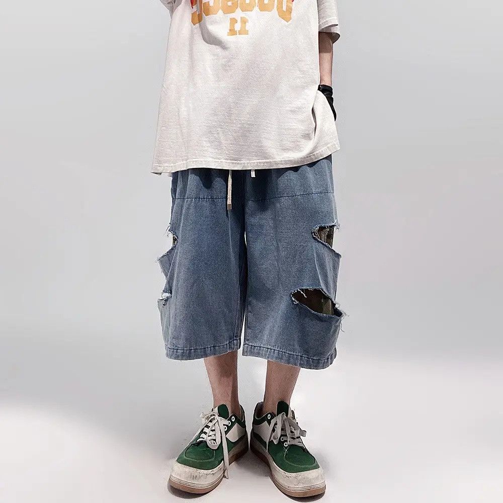 Japanese Brand × Jean Blue Distressed Denim Jeans Size US 32 / EU 48 - 2 Thumbnail