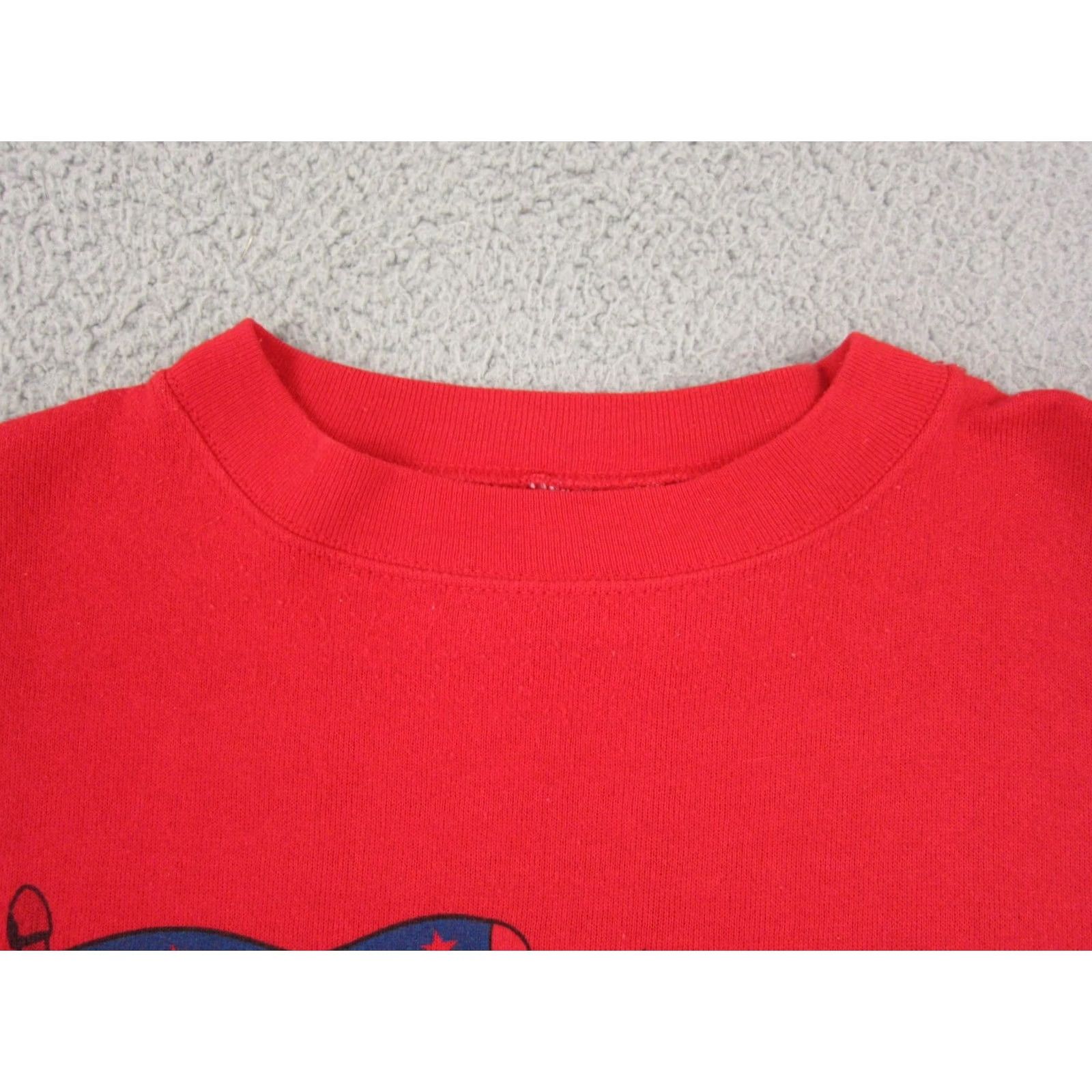 Tultex VINTAGE Tultex Sweatshirt Adult XL Red Proud to be American Mens 80s Size US XL / EU 56 / 4 - 5 Thumbnail