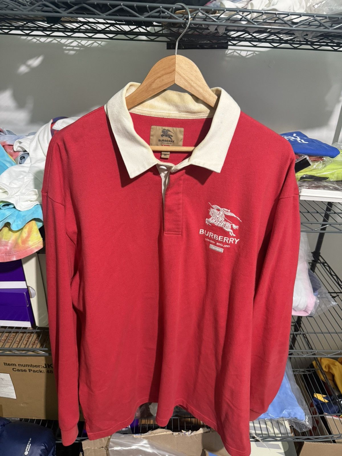 Supreme Burberry Rugby | Grailed