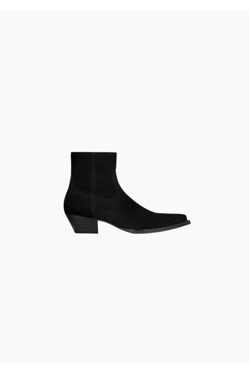 image of Saint Laurent Paris Lukas Suede Boots In Black, Men's (Size 14)