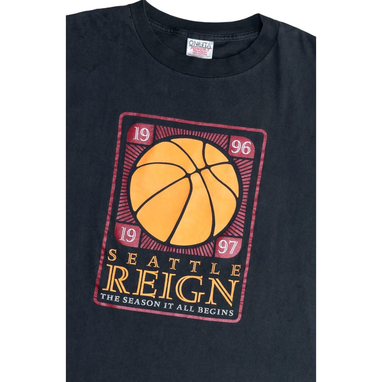 Vintage VINTAGE Seattle Reign ABL '96-'97 Season T-Shirt Large Black 1990s Size US L / EU 52-54 / 3 - 3 Thumbnail