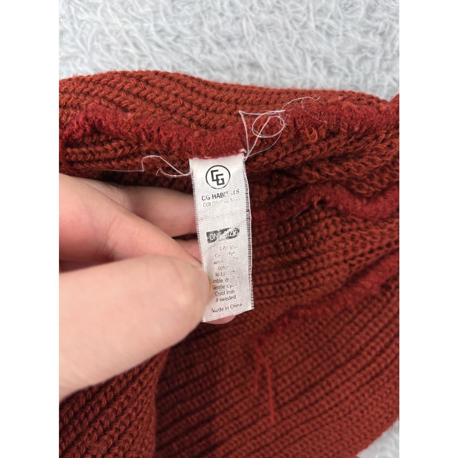 Habitat CG Habitats Beanie Toque Adult One Size Red Knit Acrylic Snow Ski Size ONE SIZE - 8 Thumbnail