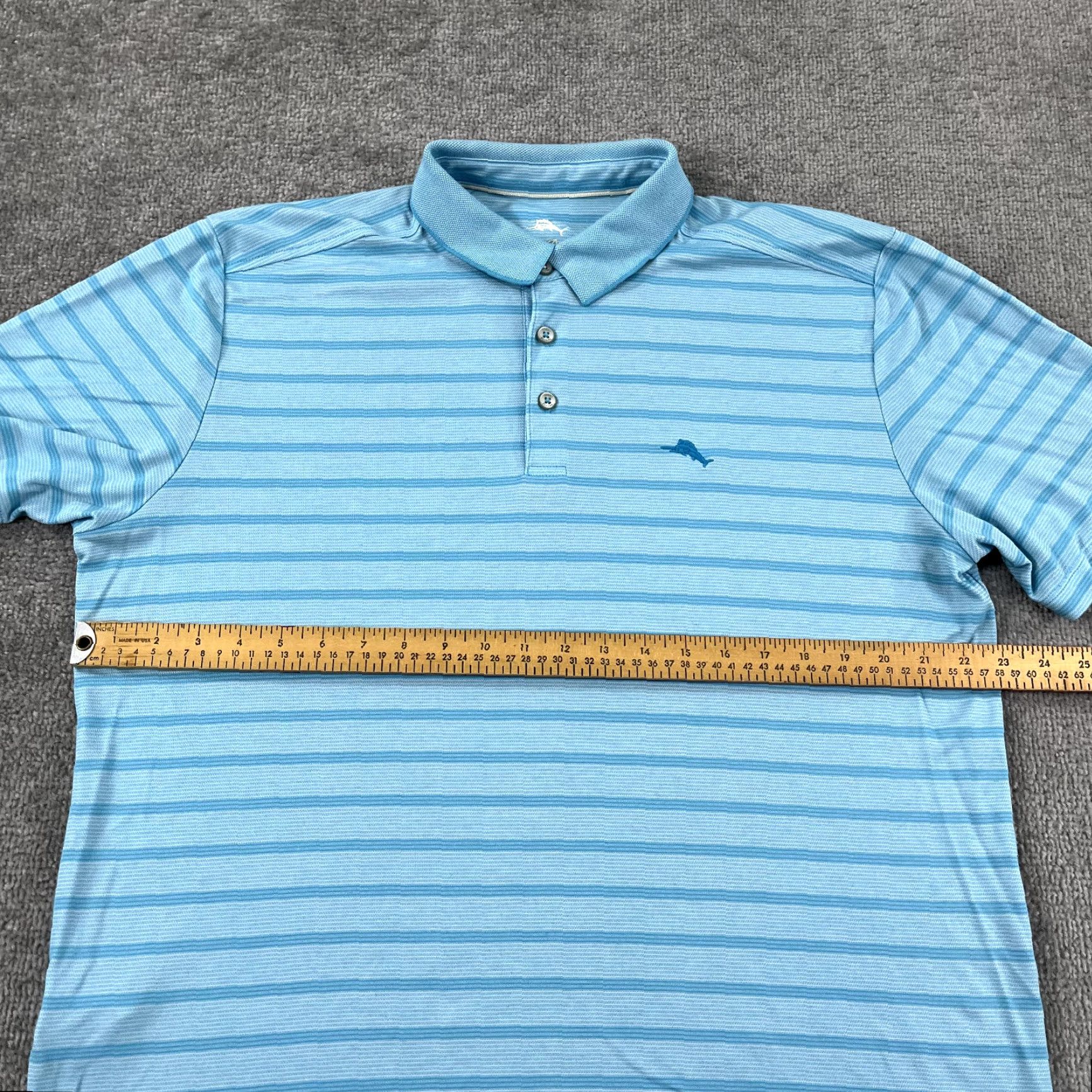 Tommy Bahama Tommy Bahama Polo Mens Large Blue Striped Stretch Golf Beach Performance Size US L / EU 52-54 / 3 - 5 Thumbnail