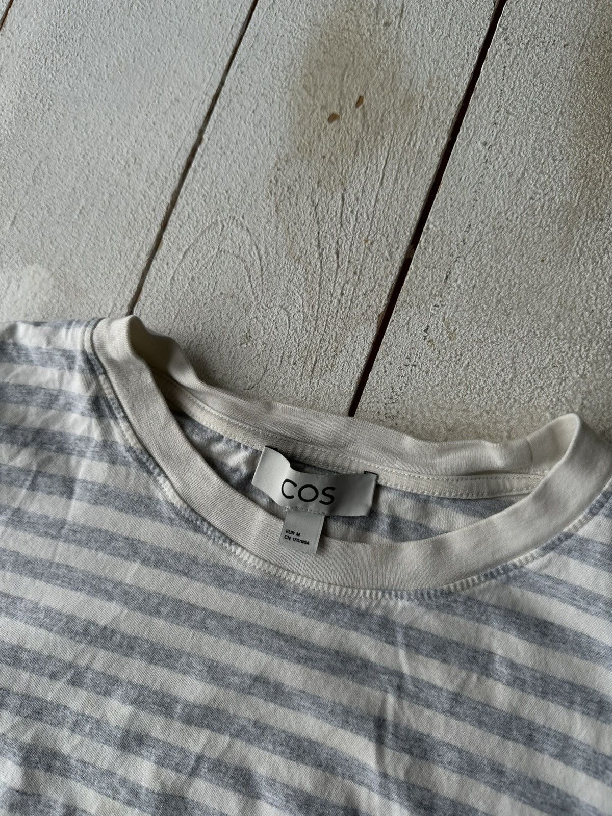 Cos 🚨 COS STRIPED LUXURY WOMEN T-SHIRT BLUE WHITE Size M / US 6-8 / IT 42-44 - 4 Thumbnail