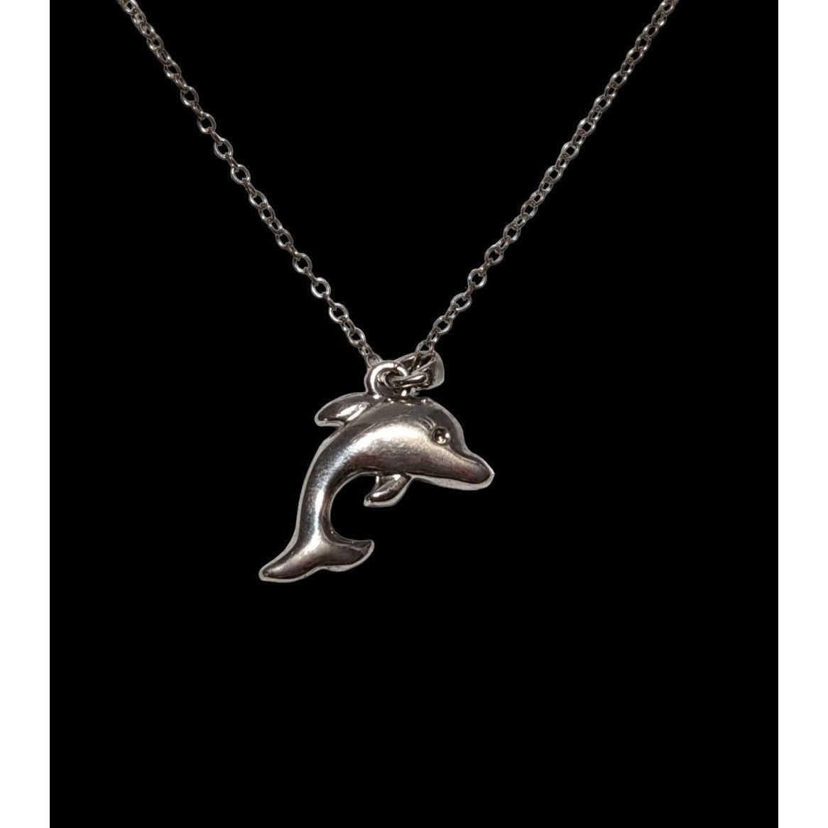 Other Reversible Silver Rhinestone Dolphin Necklace Size ONE SIZE - 4 Thumbnail