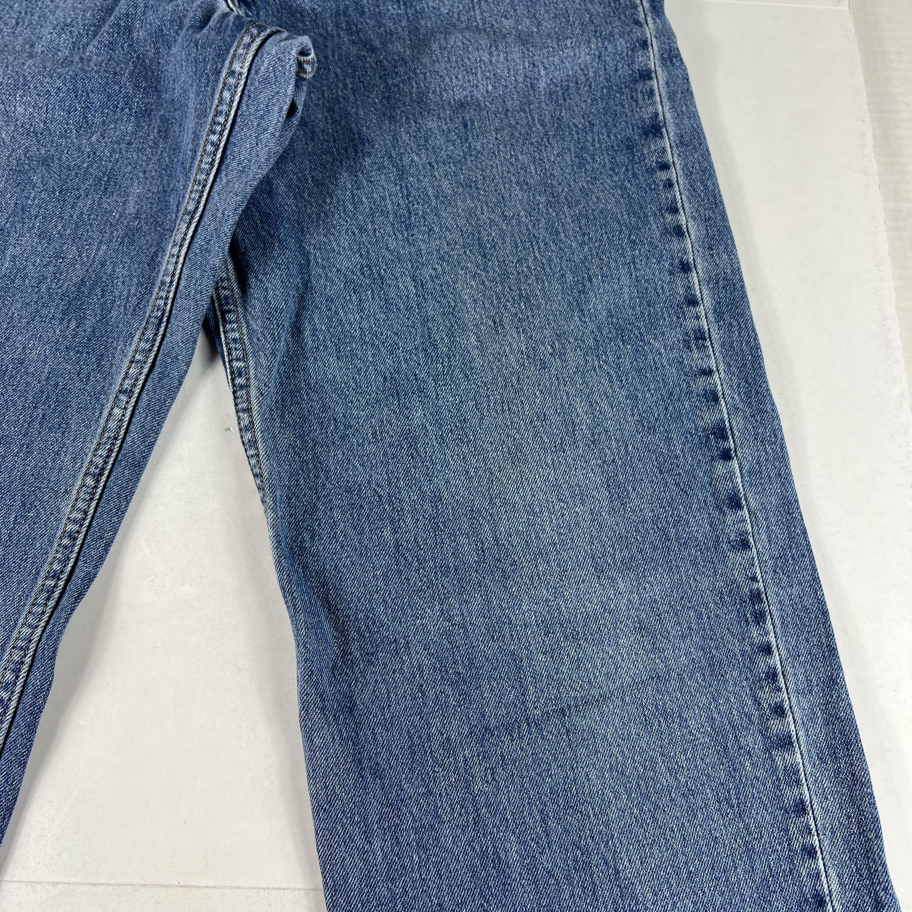 Levi's × Vintage Y2K Levi's Jeans 550 Relaxed Blue Faded Cotton Denim Size US 33 - 3 Thumbnail