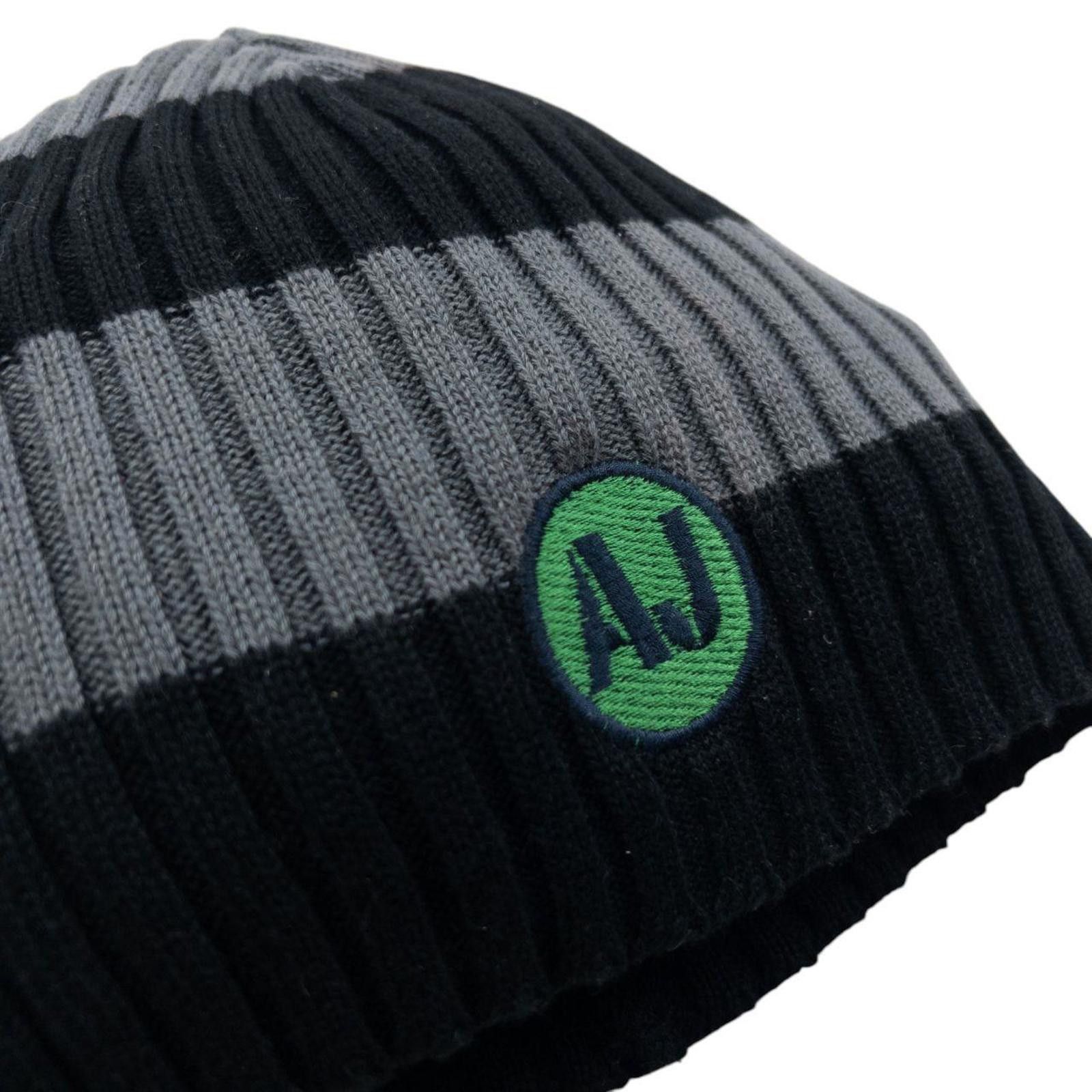 Other Vintage 2000s Armani Jeans Ribbed Stripe Beanie Hat Size ONE SIZE - 6 Thumbnail