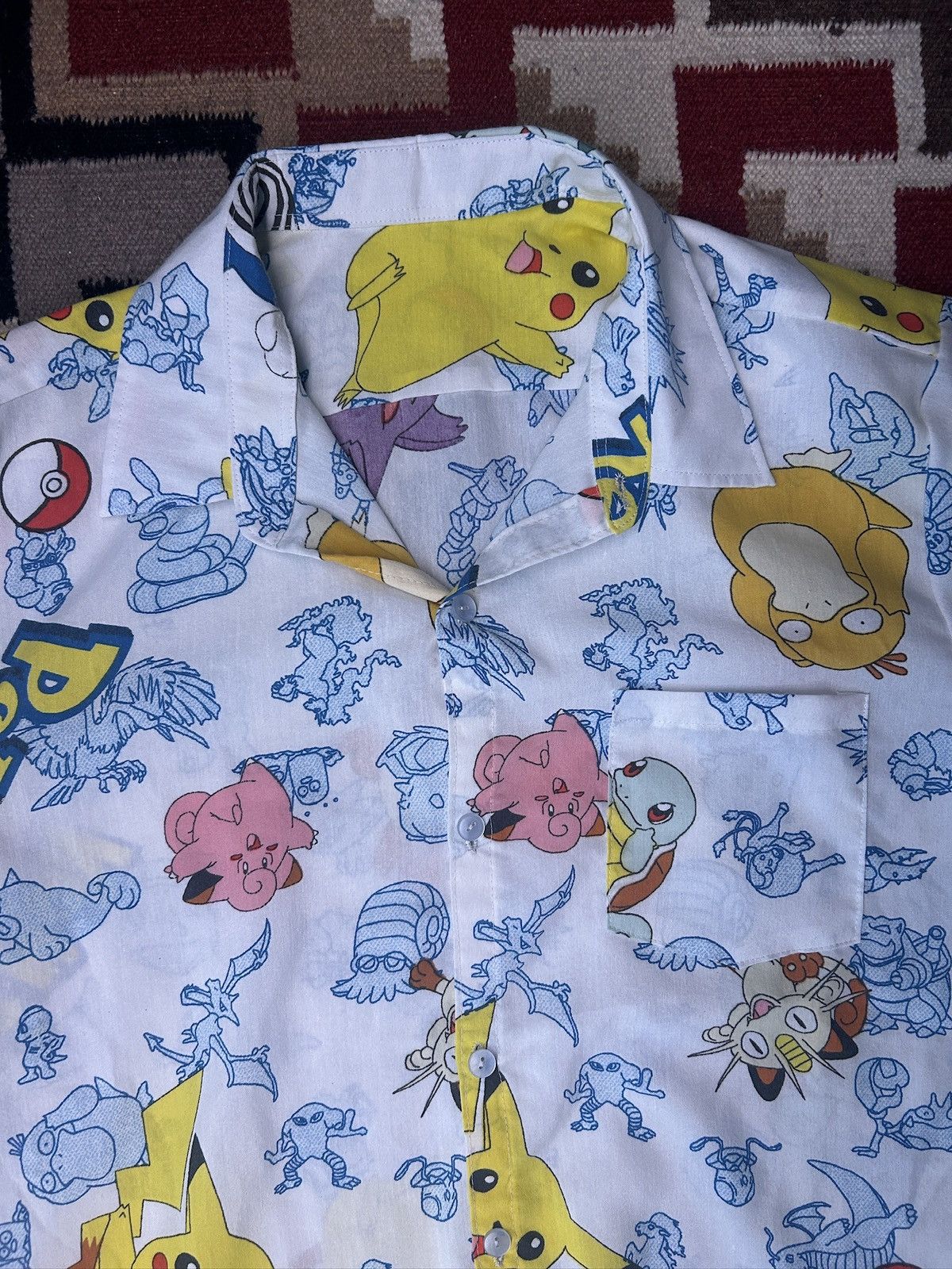 Vintage Vintage Pokémon button up shirt 90s upcycled vintage Size US L / EU 52-54 / 3 - 2 Thumbnail