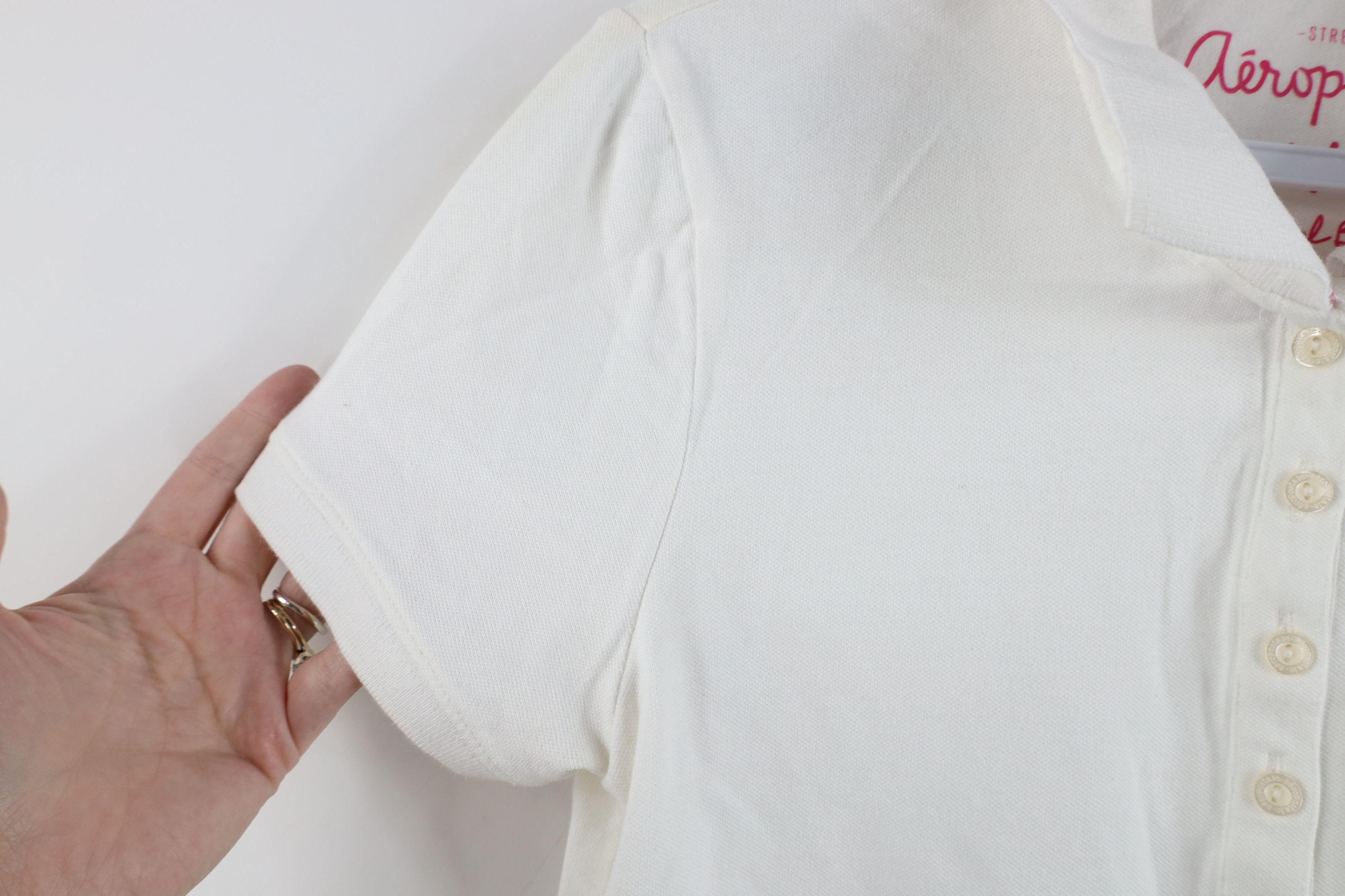 Aeropostale Vintage Y2K Aeropostale Bella Collared Polo Shirt White Size L / US 10 / IT 46 - 8 Thumbnail
