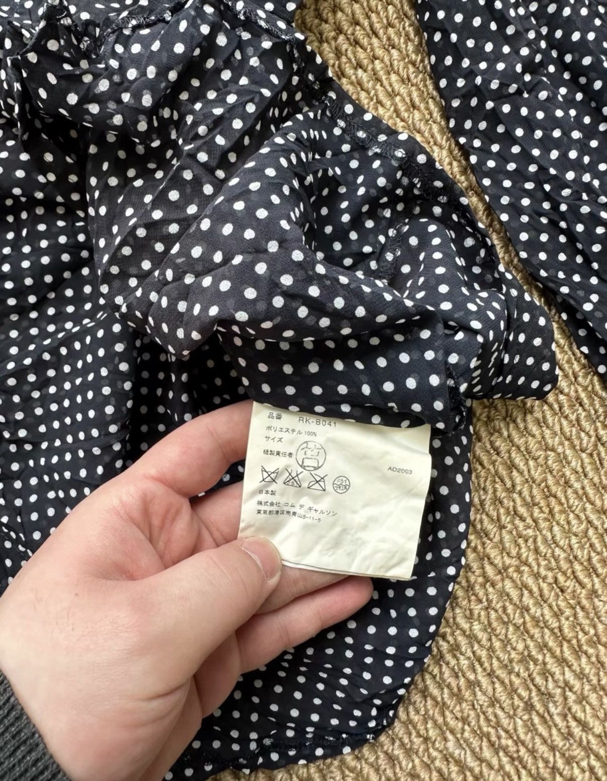 Comme des Garcons COMME des GARÇONS Base Small Polka Dot Chiffon Shirt K23 Size S / US 4 / IT 40 - 5 Thumbnail